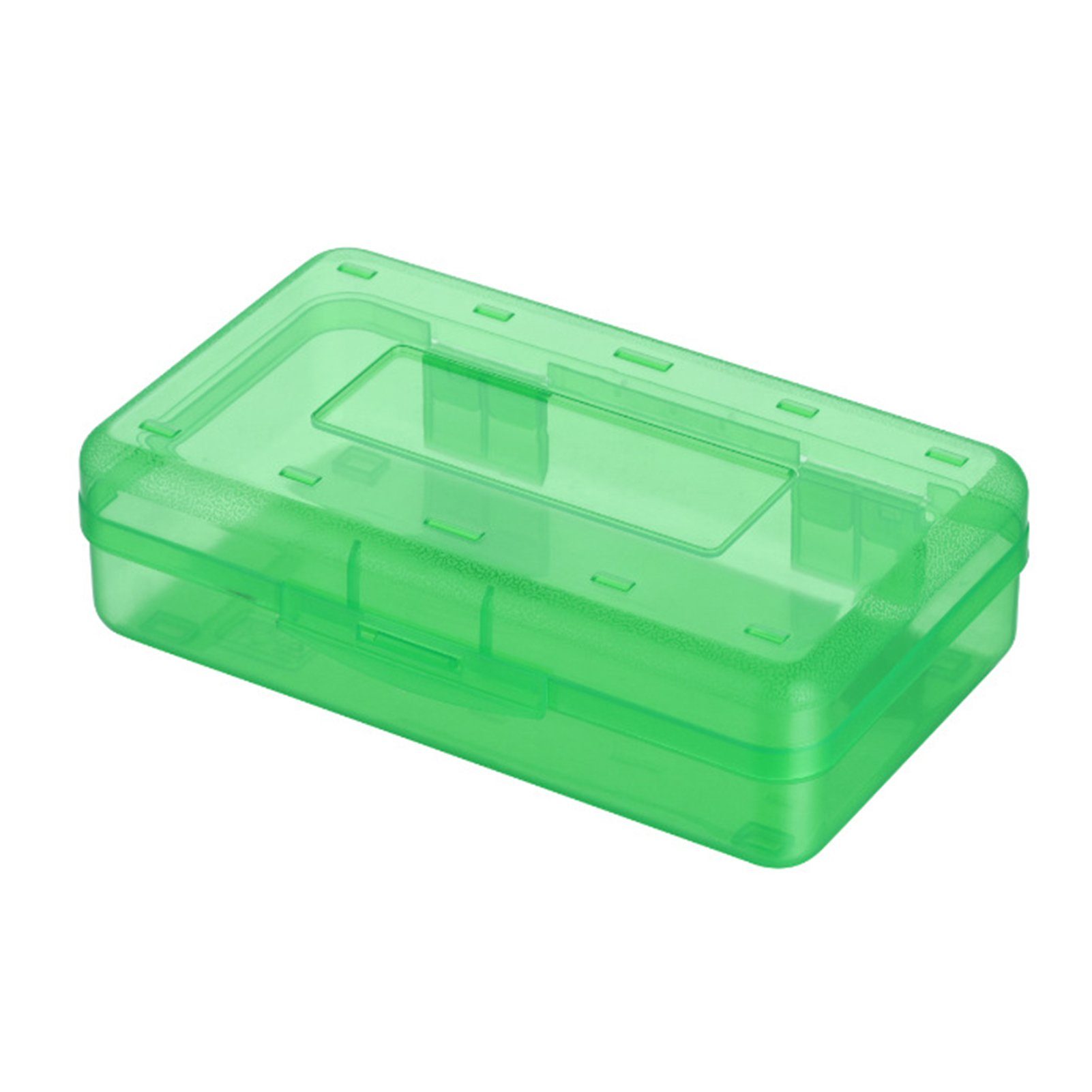 Blusmart Federtasche Schöne Transparente/bunte Bleistiftbox, Tragbare Federtasche, Bleistifttasche green