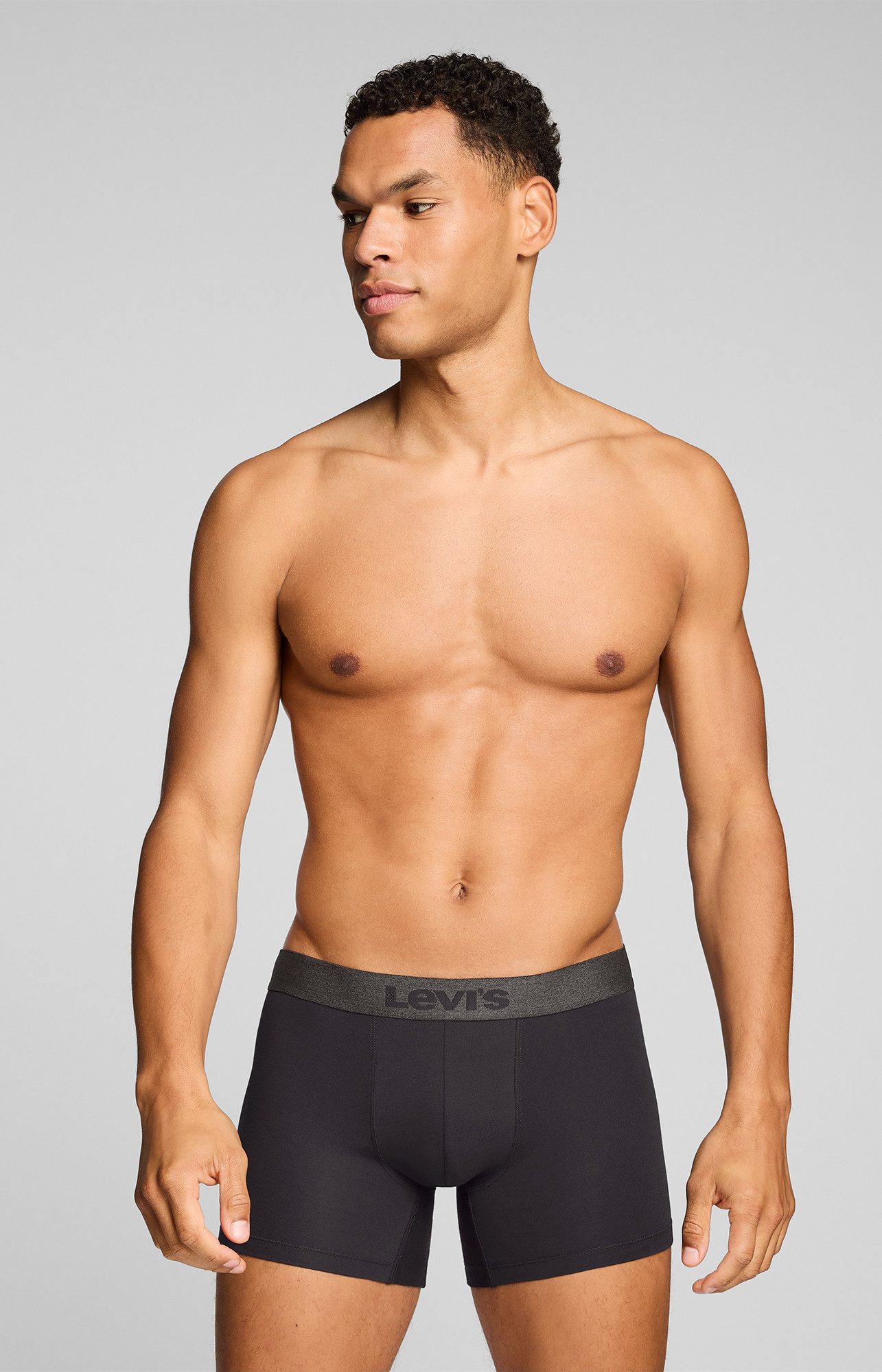 Levi's® Boxer LEVIS MEN MEL WB BOXER BRIEF (3er Pack) ohne Eingriff, tonaler Logobund, elastisch, Cotton-Mix