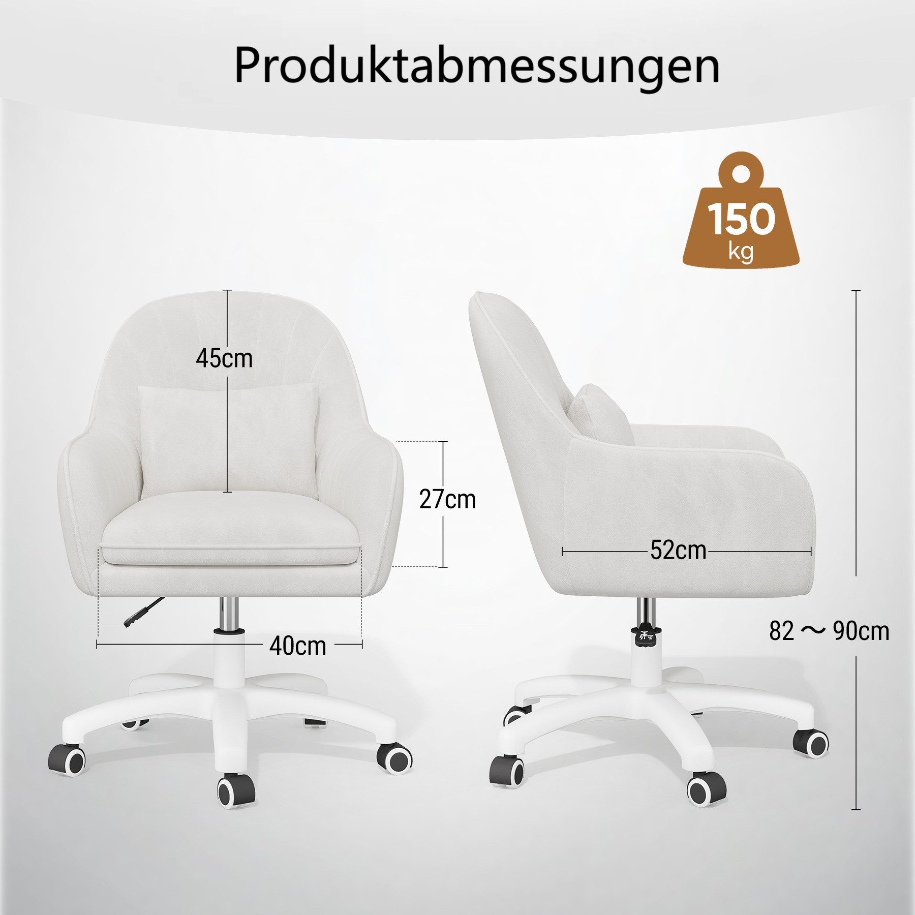 HawthyHome Bürostuhl Ergonomischer Homeoffice-Stuhl, 360° Drehbar & Höhenve günstig online kaufen
