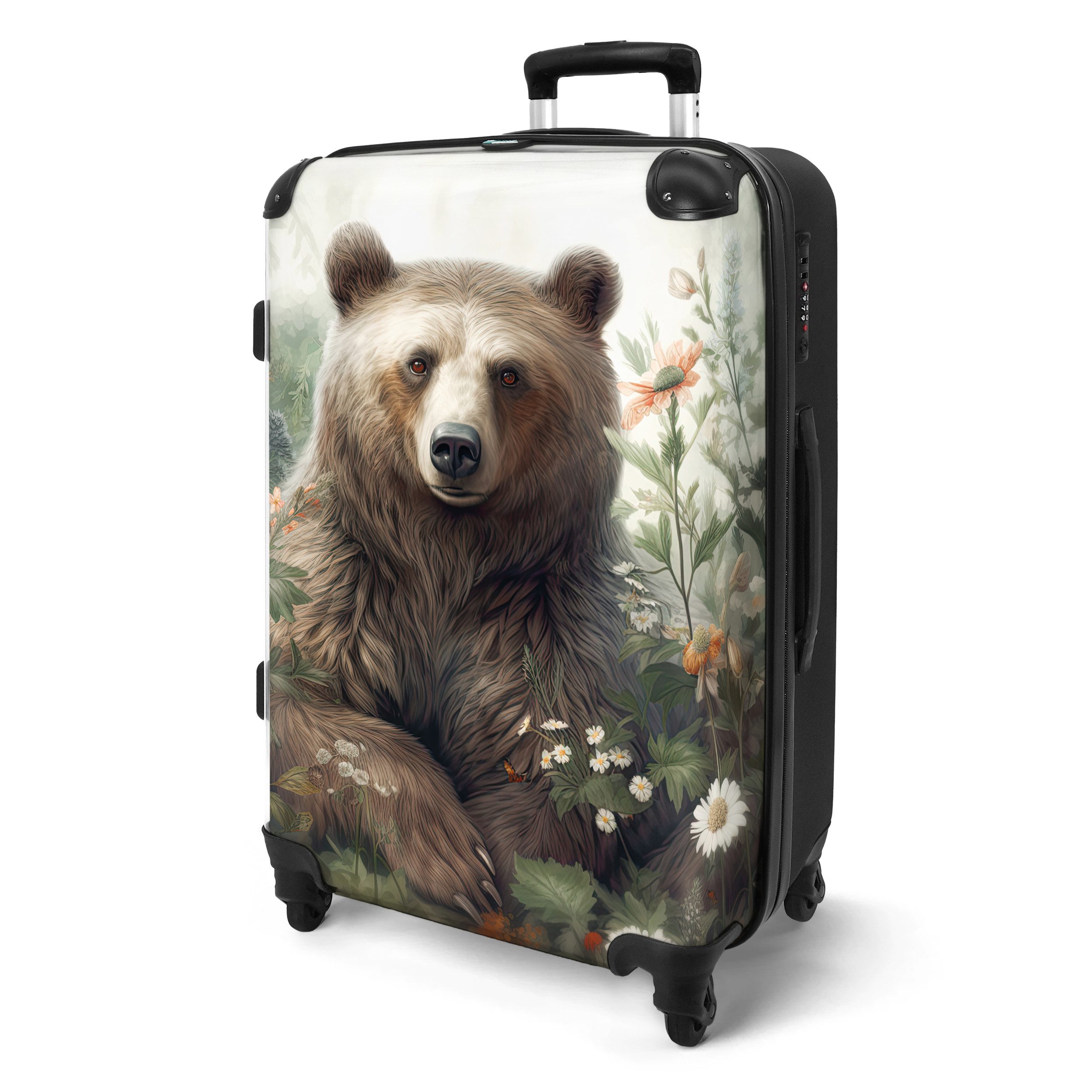 NoBoringSuitcases.com© Hartschalen-Trolley Braunbär - Wildtiere - günstig online kaufen
