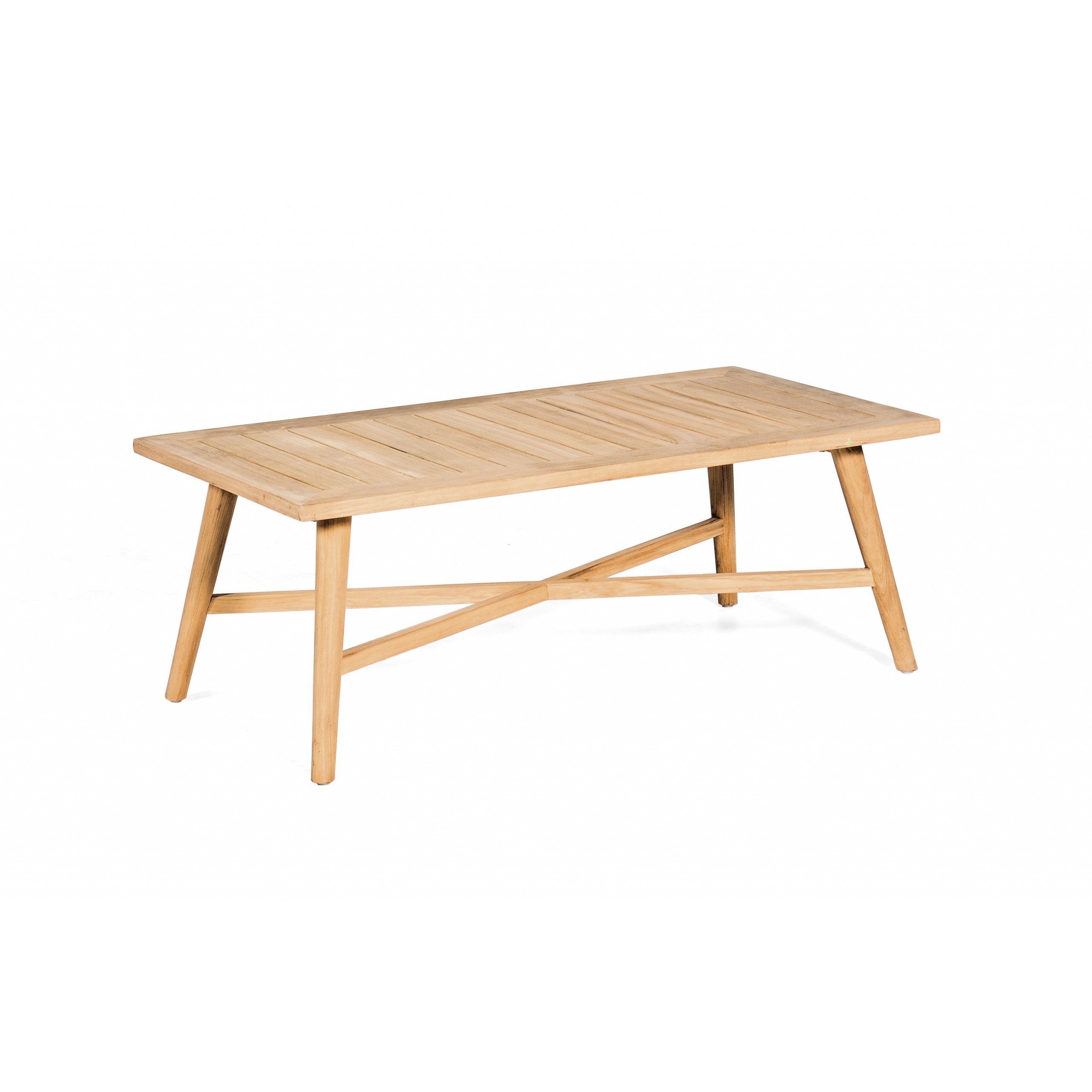 SonnenPartner Gartenlounge-Sessel Sonnenpartner Long Beach Loungetisch Gartentisch Holztisch Teakholz