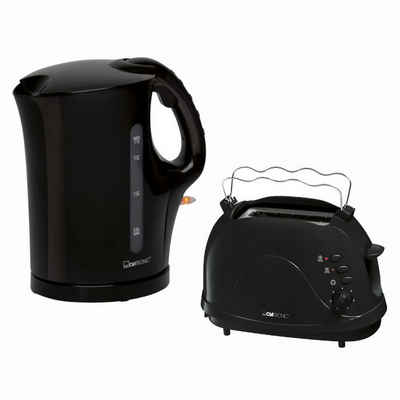 CLATRONIC 2-in-1-Toaster und Wasserkocher als Frühstücksset, Toastautomat mit Brötchenaufsatz, 2in1 Frühstücks-Set
