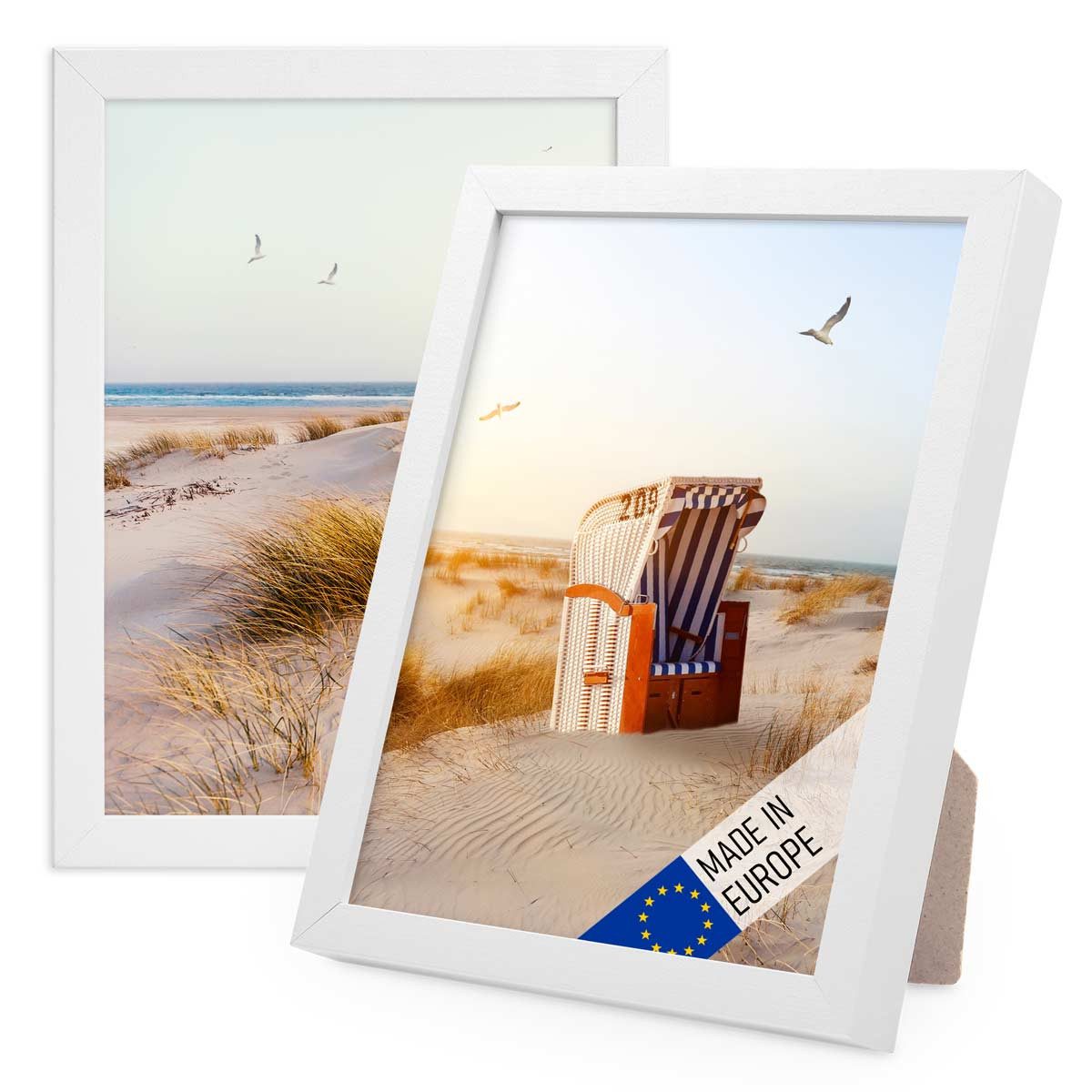 PHOTOLINI Bilderrahmen 2er Set Massivholz-Rahmen Modern günstig online kaufen