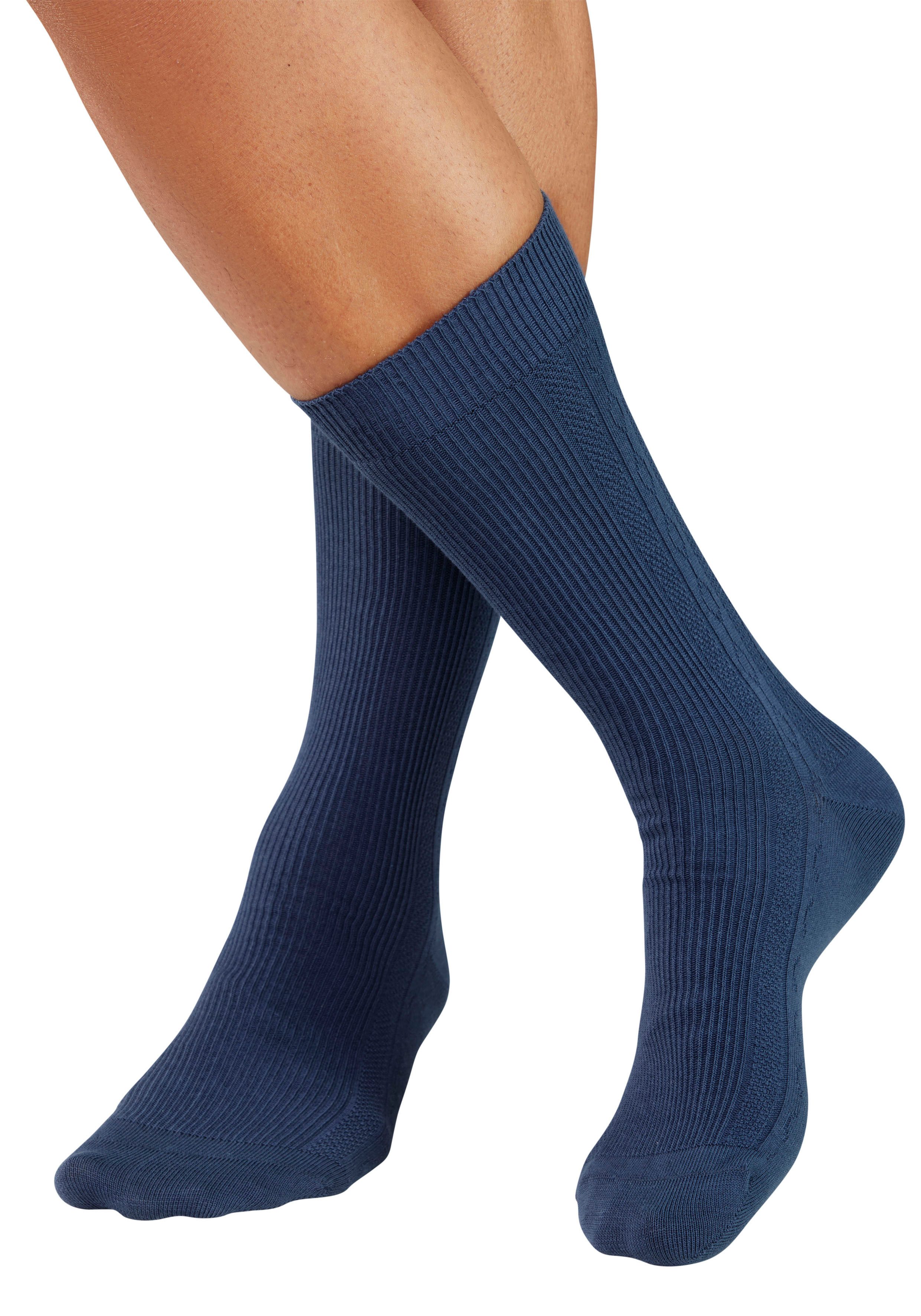 H.I.S Businesssocken Klassische Herren, Männersocken, unifarben, ohne drückende Naht (Packung, 5-Paar, Anzugsocken) mit dezent eingestrickten Designs – Bild 3 von 5