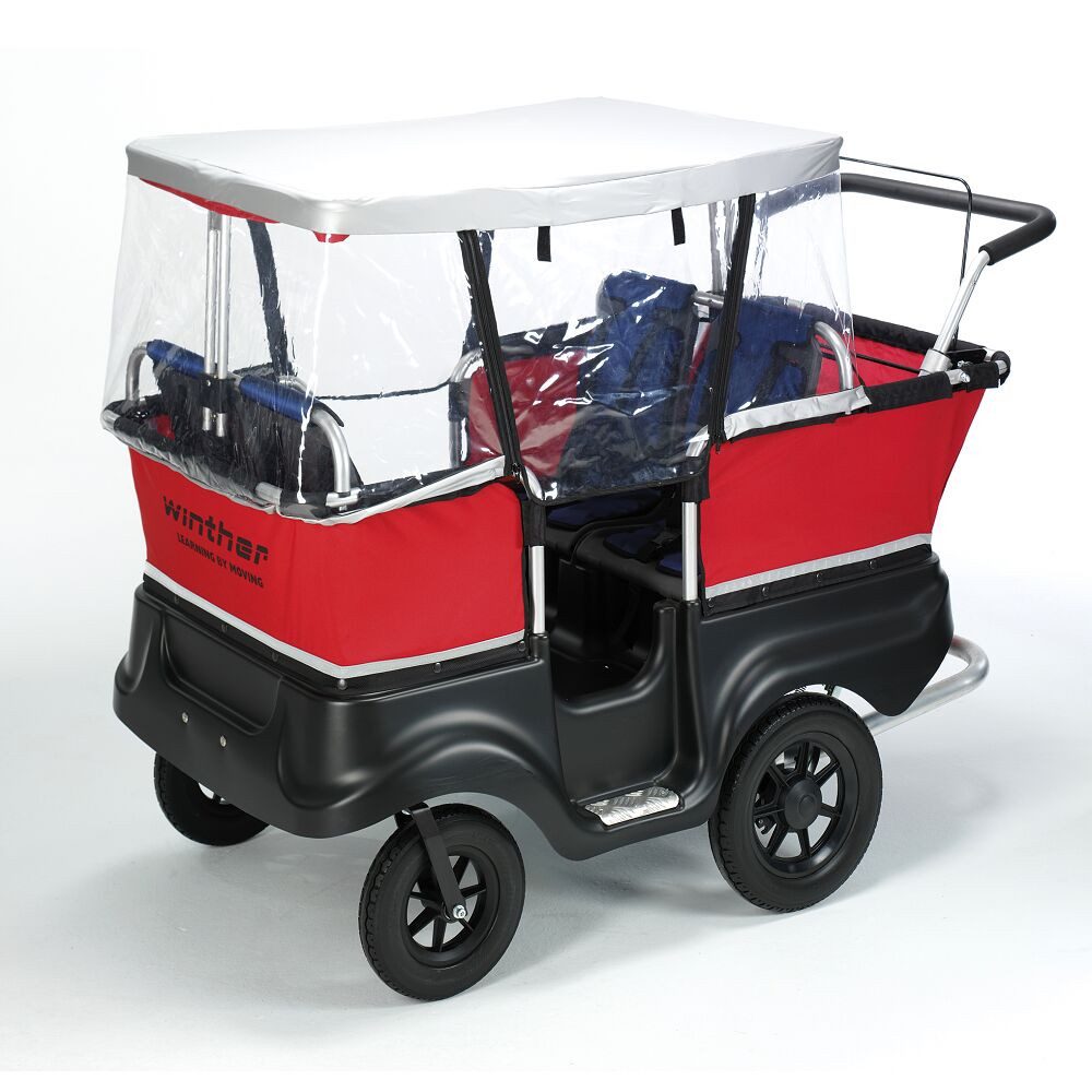 Winther Kombi-Kinderwagen Regenverdeck Turtle, Zur Befestigung auf 2 Sonnenschutz-Dächern