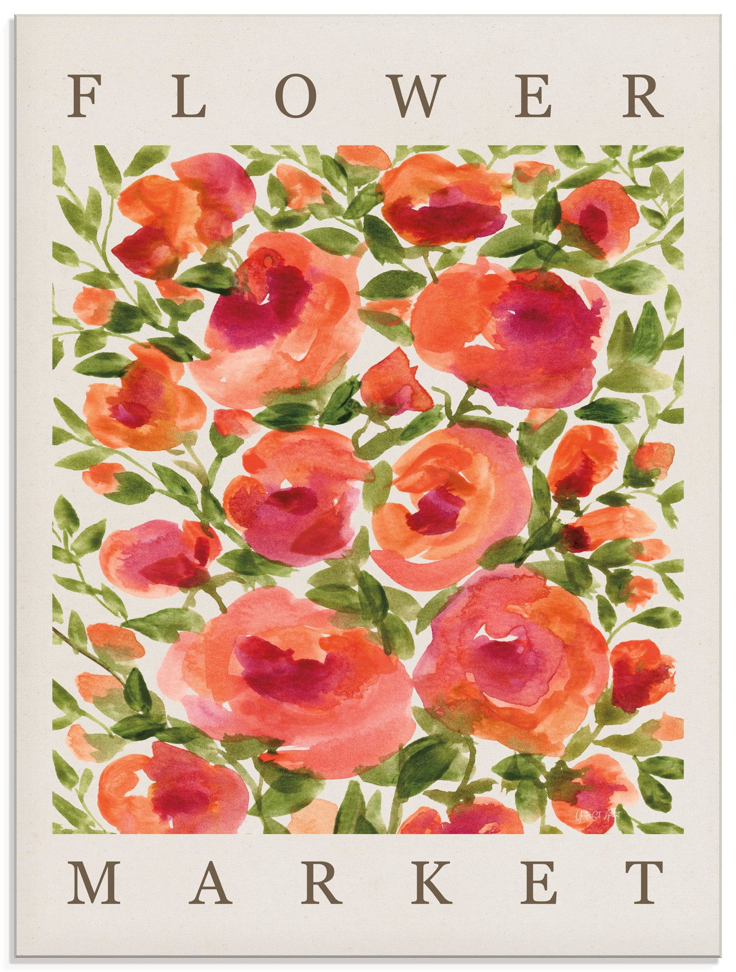 Artland Glasbild Coral Blooms, (1 St), in verschiedenen Größen