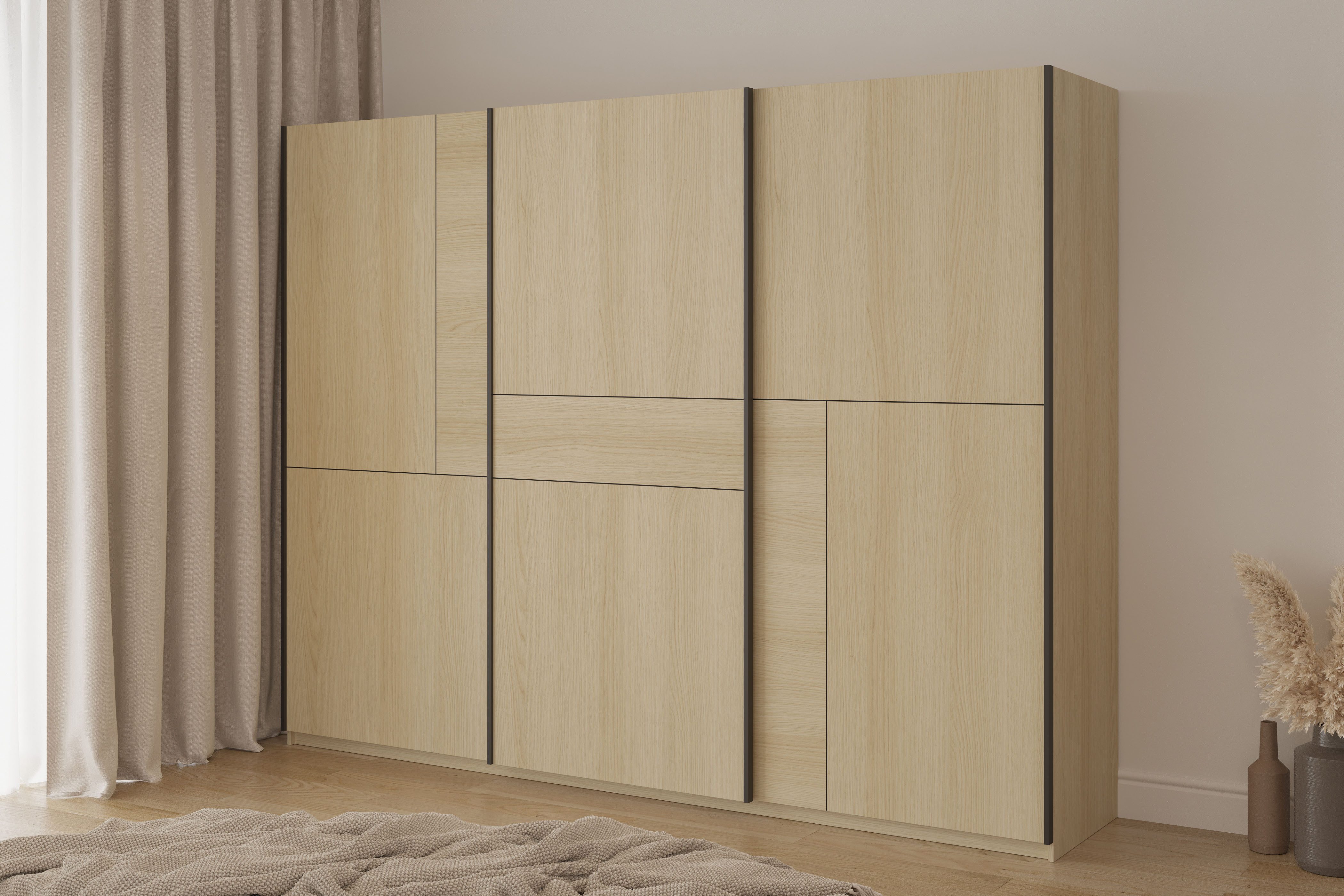 Home affaire Schiebetürenschrank Cube Garderobenschrank incl.kompletter günstig online kaufen