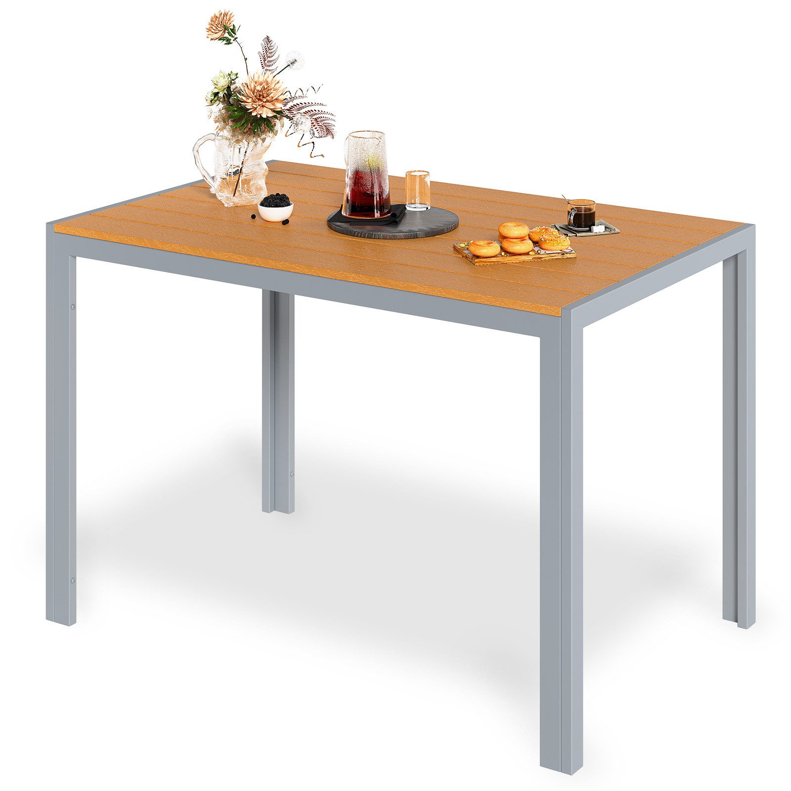 TLGREEN Gartentisch 110x70cm WPC Balkontisch,Rechteckiger Terrassentisch, günstig online kaufen