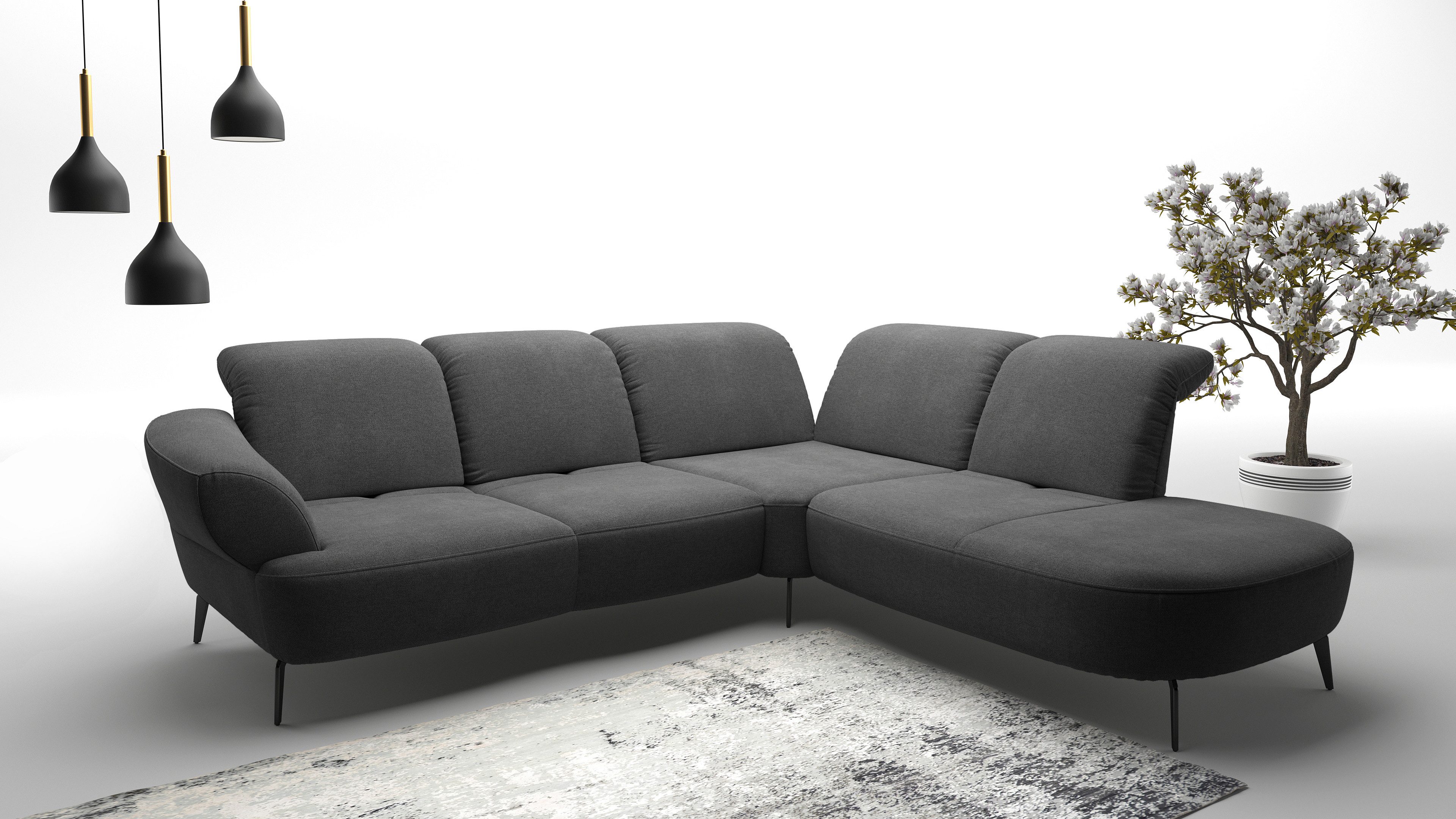 sit&more Ecksofa Dance, L-Form, inkl. Sitztiefenverstellung, inkl. Click&Seat, optional mit Kopfteilverstellung