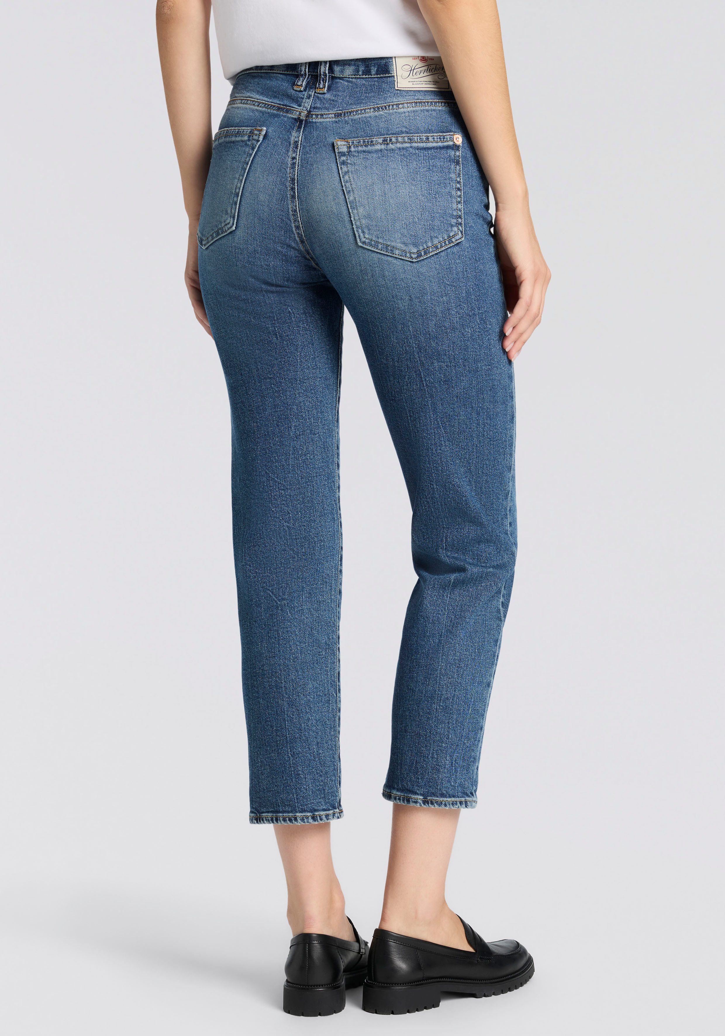 Herrlicher 5-Pocket-Jeans Breezy Straight Denim Cropped