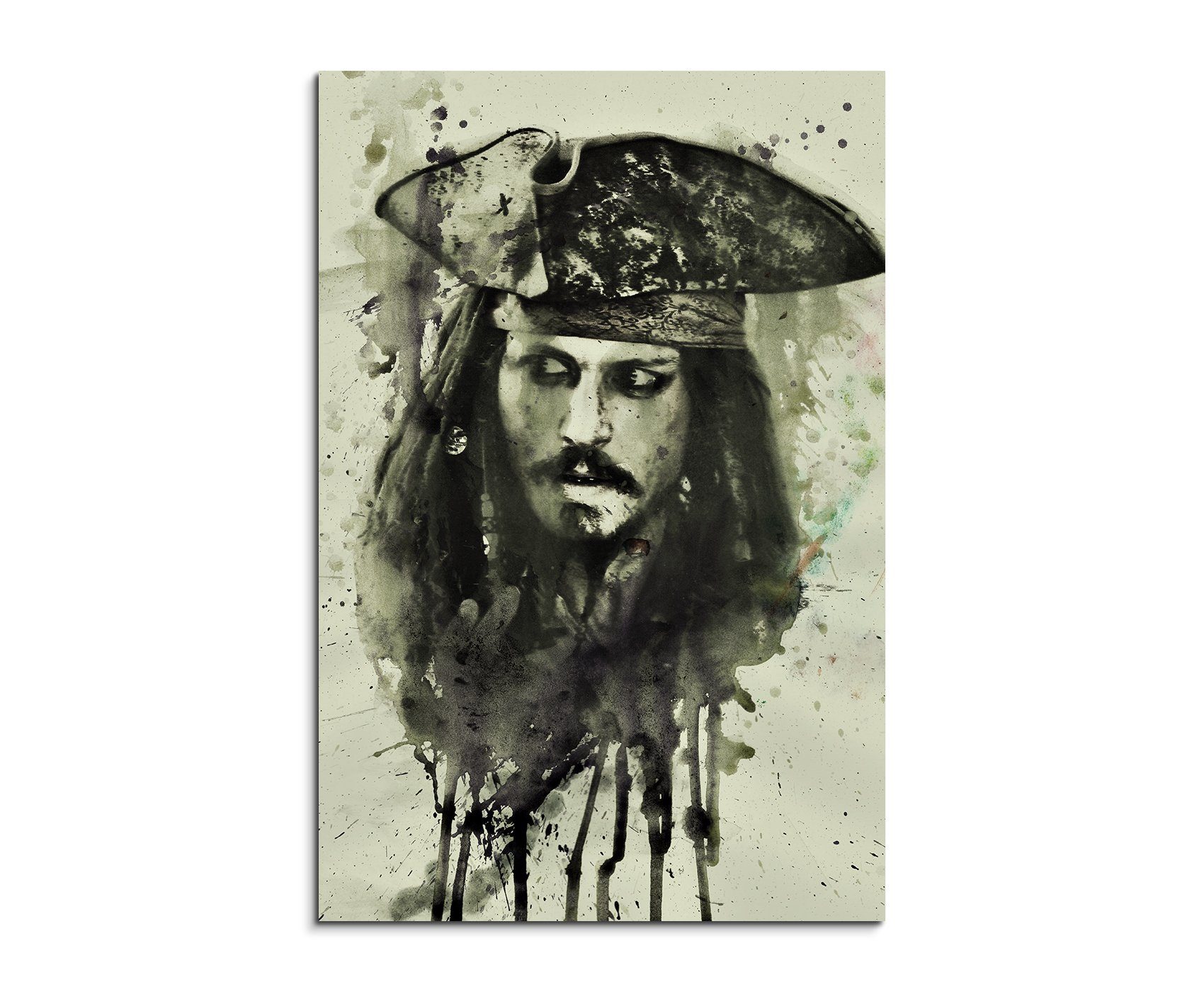 Sinus Art Leinwandbild Jack Sparrow 90x60cm SA