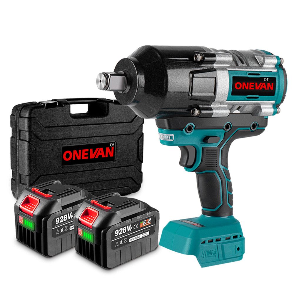 ONEVAN Akku-Schlagschrauber 3100Nm, 3/4 Zoll mit 2x 4.5Ah Akku, Bürstenlose günstig online kaufen