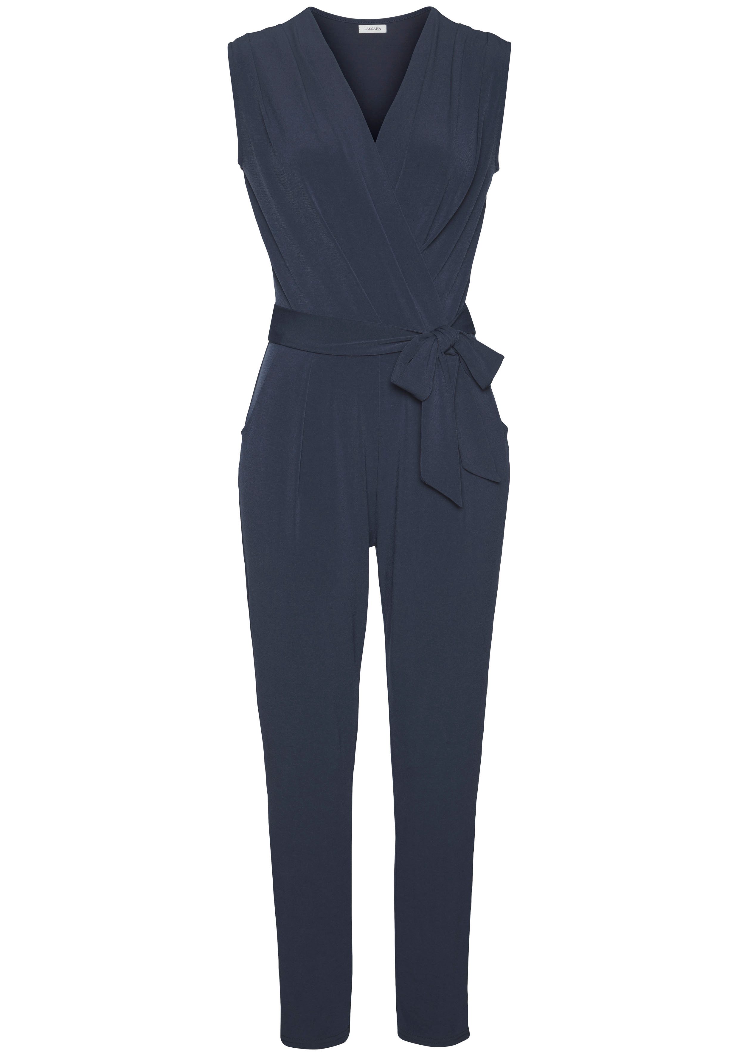 LASCANA Overall (mit Bindegürtel) aus knitterfreier Ware, eleganter Jumpsuit in Wickeloptik, bügelfrei. € 69,99