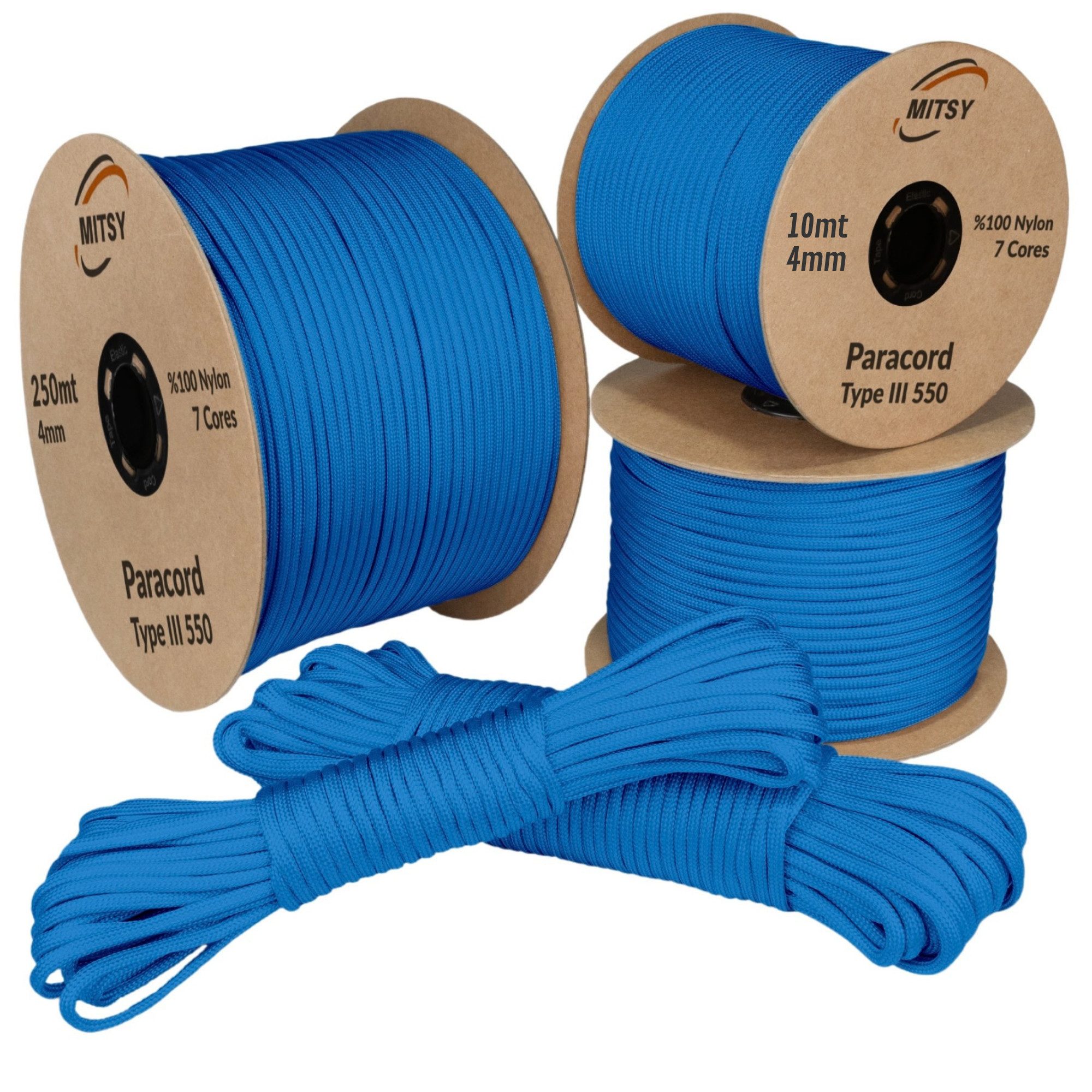 MITSY 4mm Paracord 550 Typ III – Starkes Nylonseil für Outdoor & Survival S günstig online kaufen