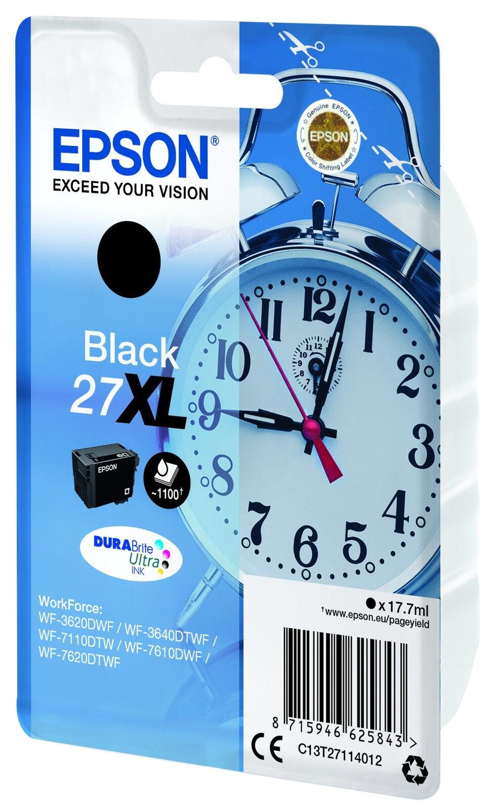 Epson Epson 27XL Wecker Druckerpatrone schwarz Tintenpatrone