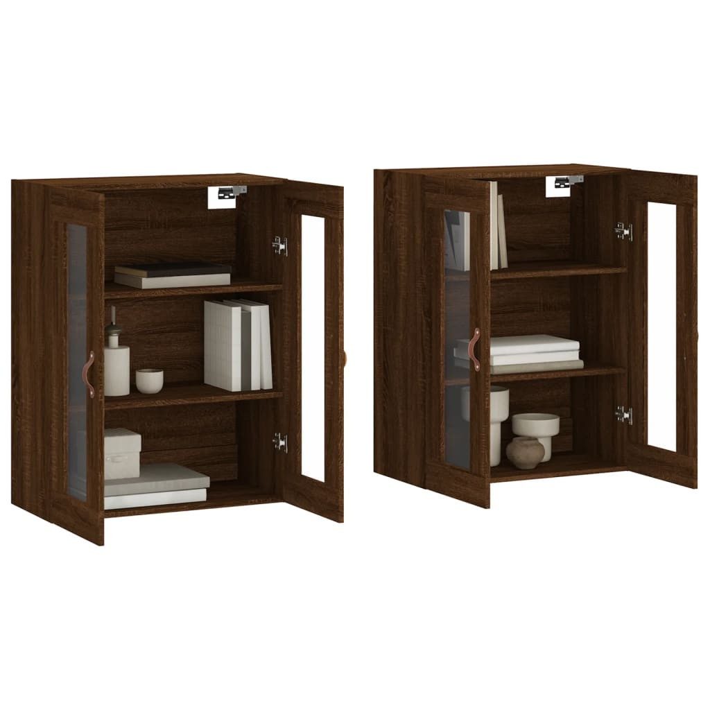 vidaXL Sideboard Wandschränke 2 Stk. Braun günstig online kaufen