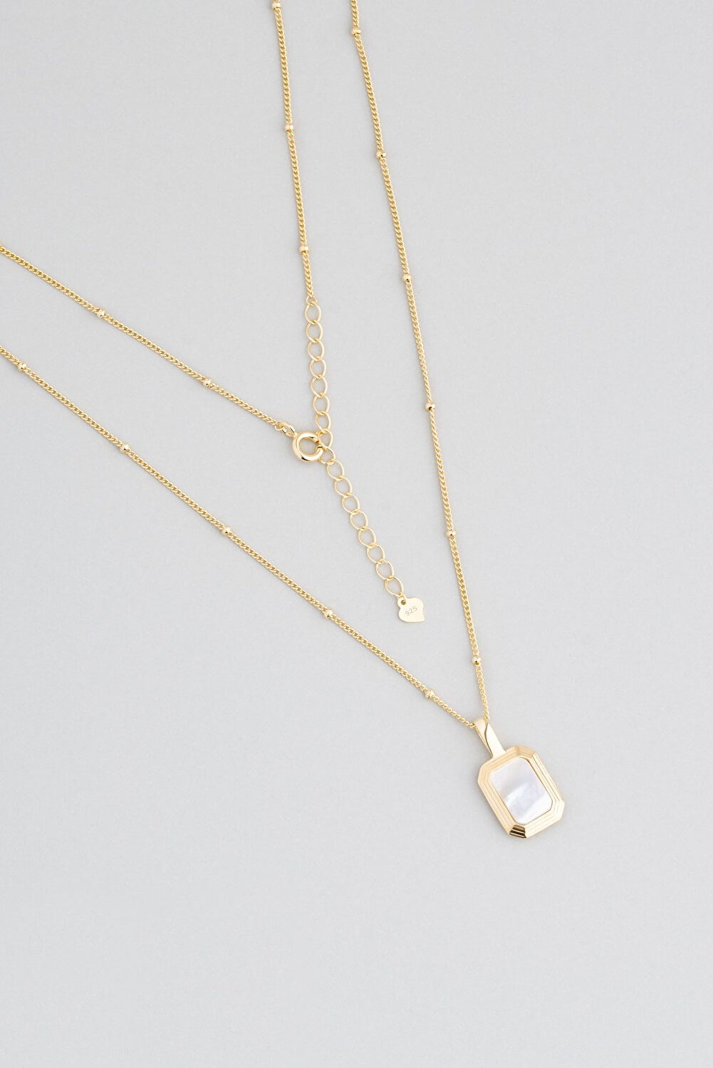 So CHIC... Kette mit Einhänger 18K vergoldete 45cm Silber Minimal Halskette
