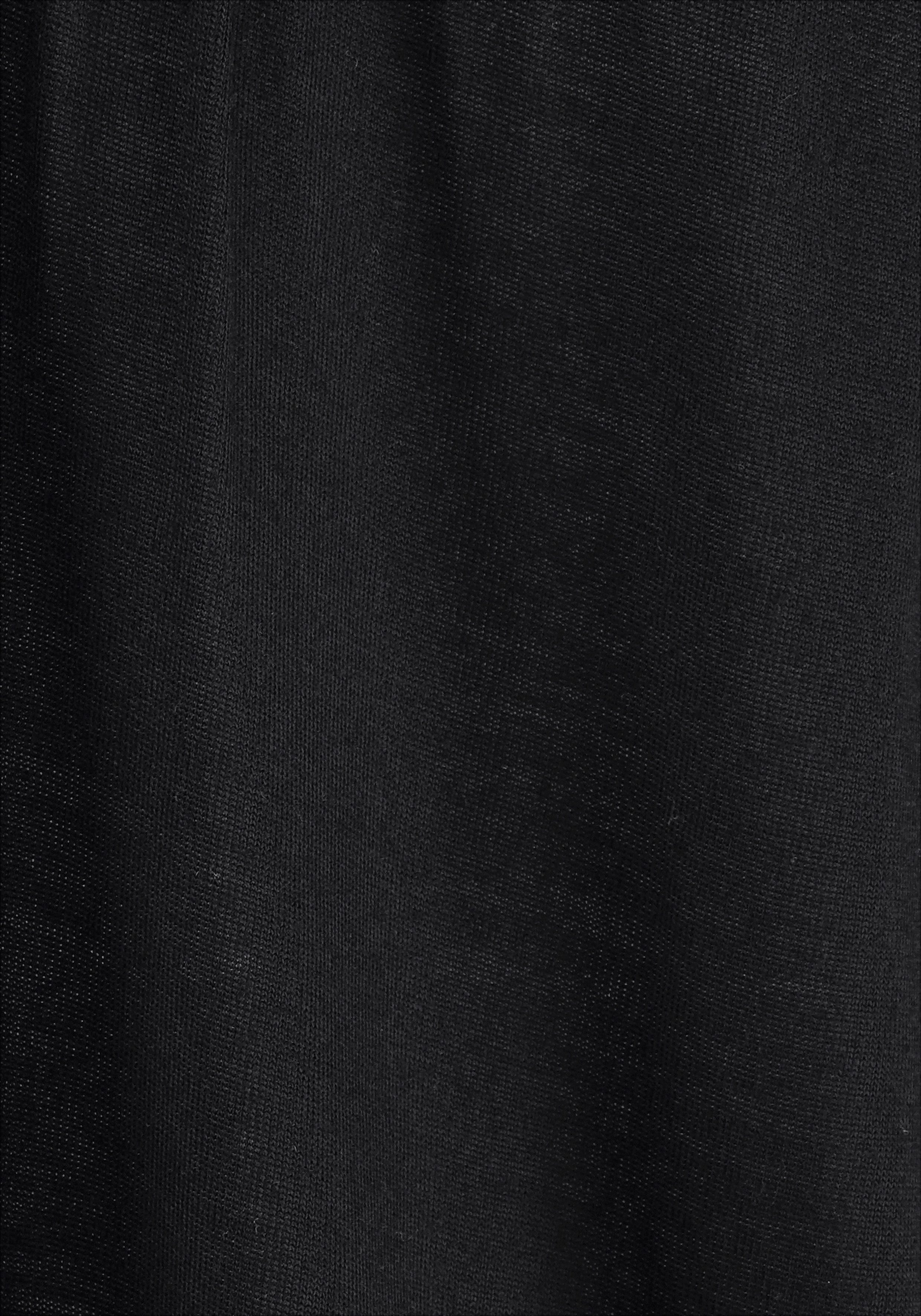 LASCANA V-Shirt mit breitem Gummizugbund, T-Shirt mit V-Ausschnitt, Basic