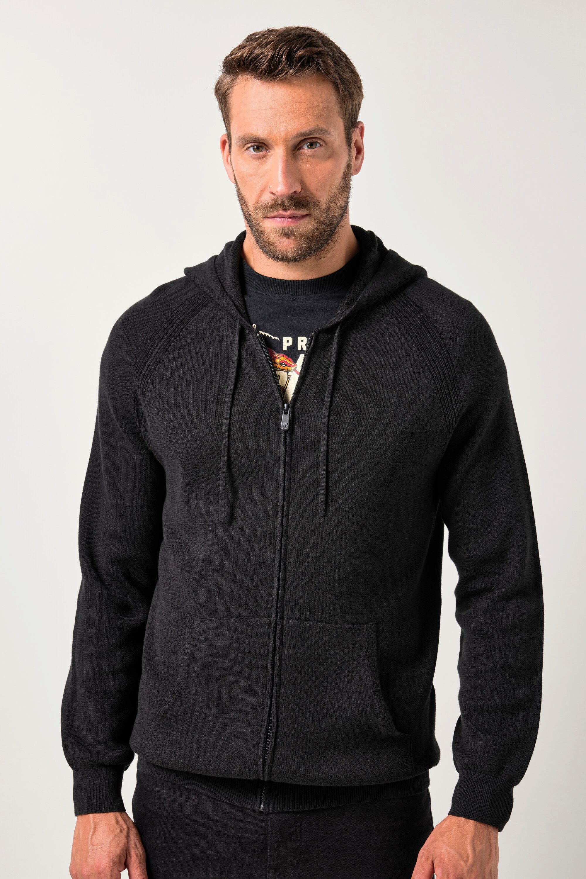 JP1880 Poloshirt JP1880 Strickjacke elastischer Strick Kapuze