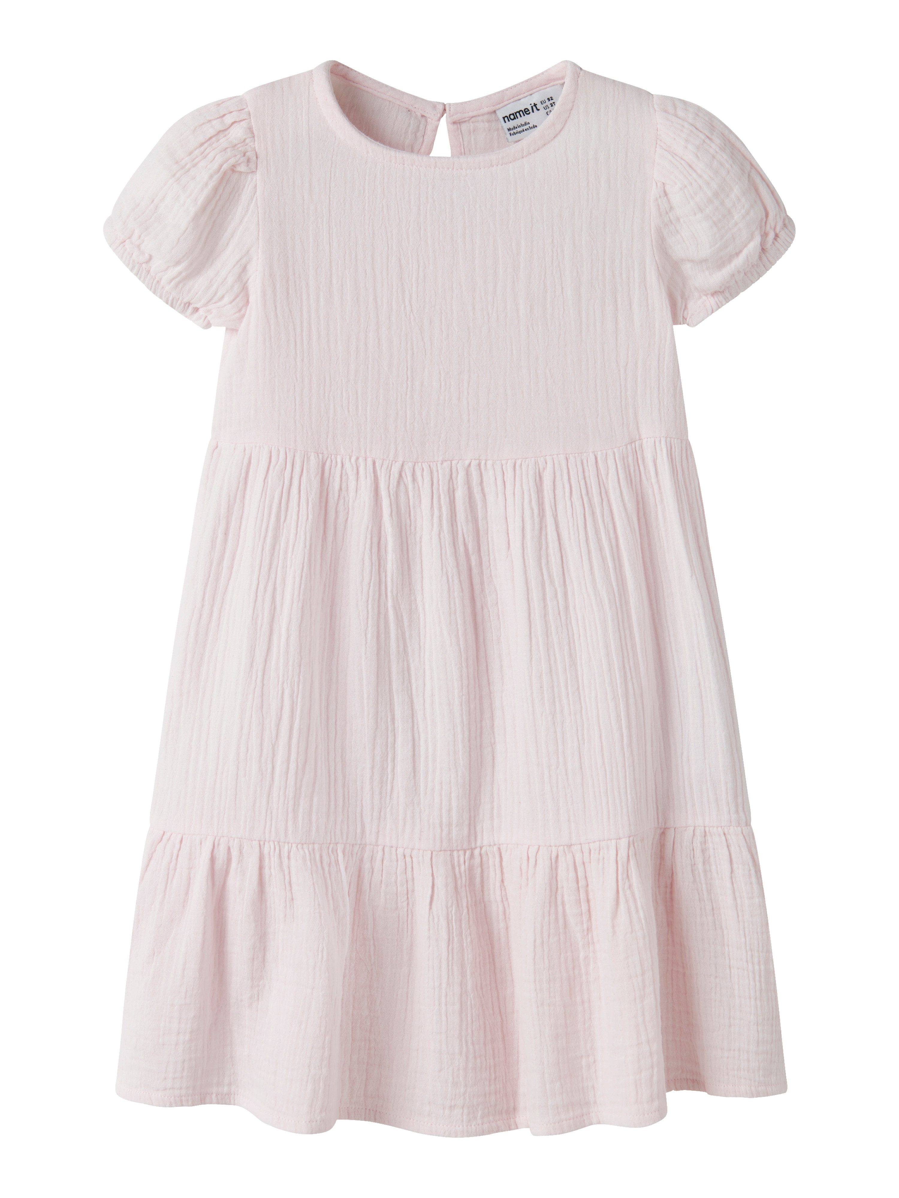 Name It Tunikakleid NMFJASMIN SS DRESS NOOS Baumwolle - Musselin, mit Volant