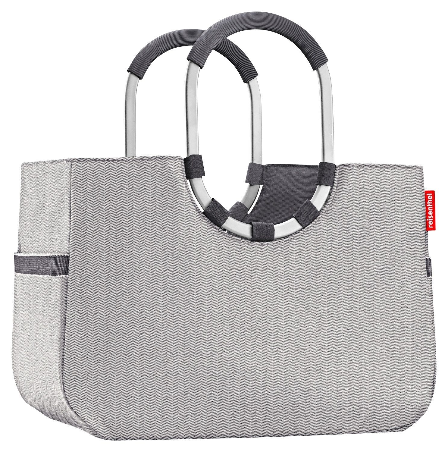 REISENTHEL® Einkaufsshopper LOOPSHOPPER L, Grau, Schwarz, Polyester, 25 l, Aluminium, Wasserabweisend