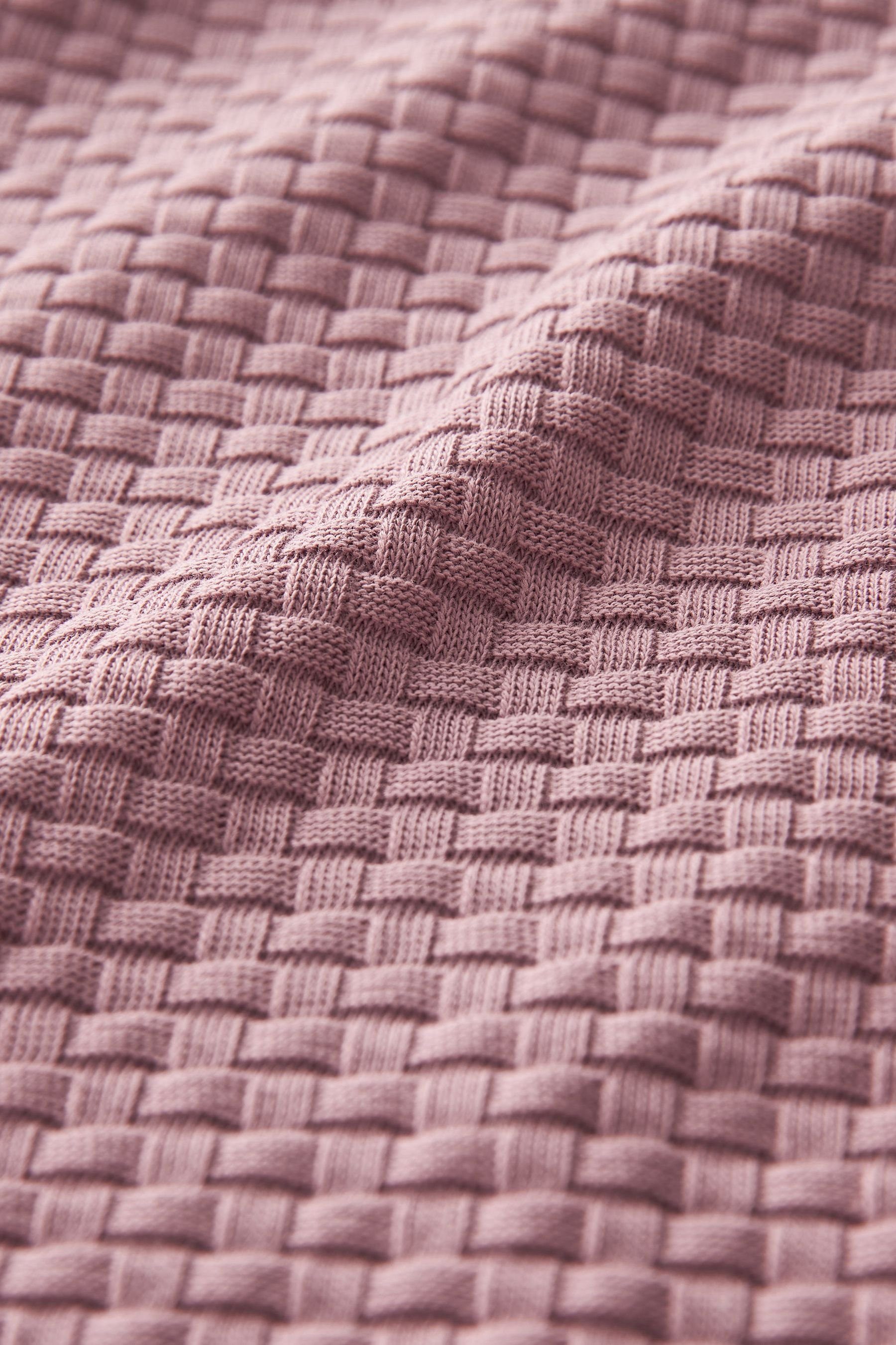 Next Poloshirt Strukturiertes Polo-Shirt Pink (1-tlg)