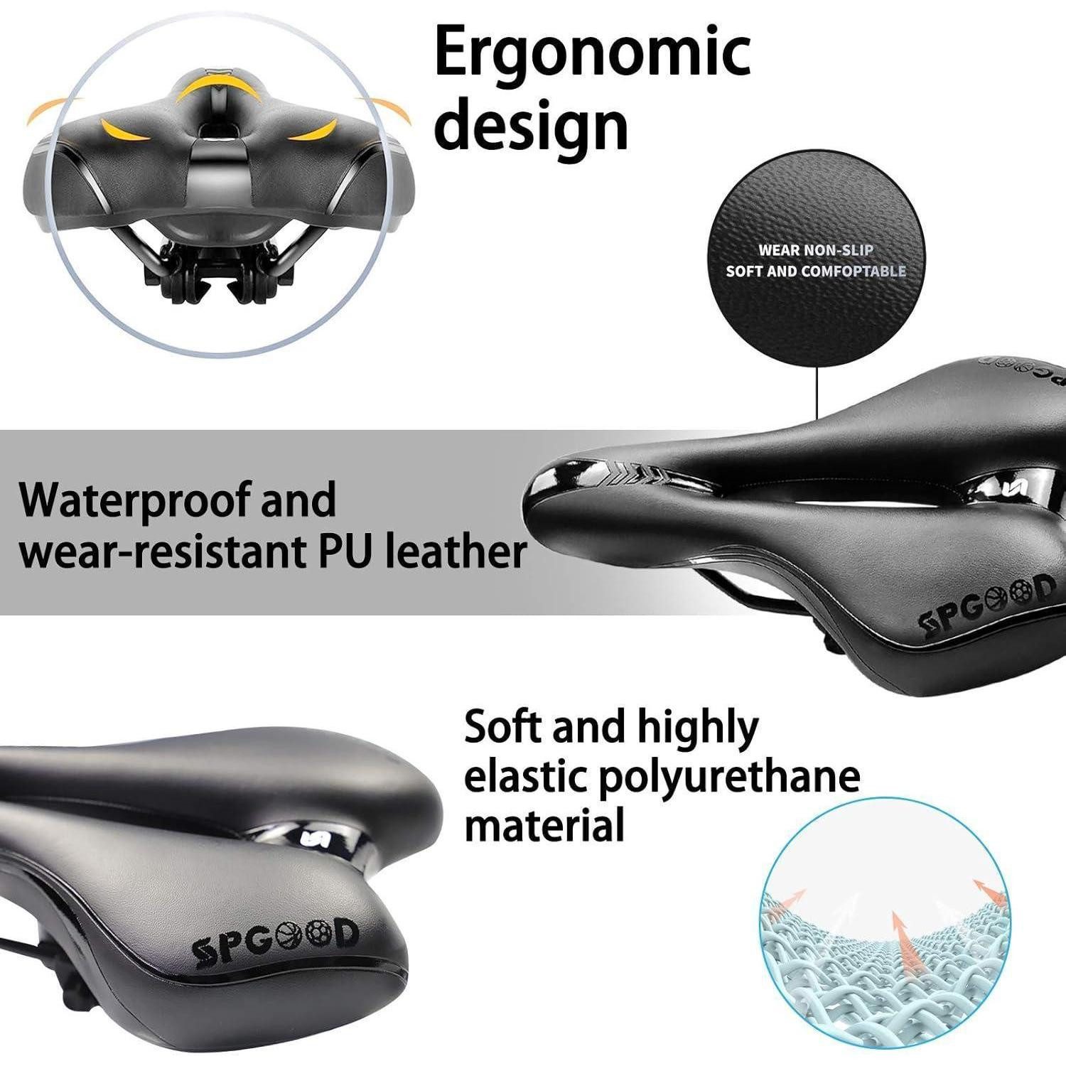 LuxusKollektion Fahrradsattel Fahrradsattel Herren Damen Bequem Gel Ergonomisch 27x16cm