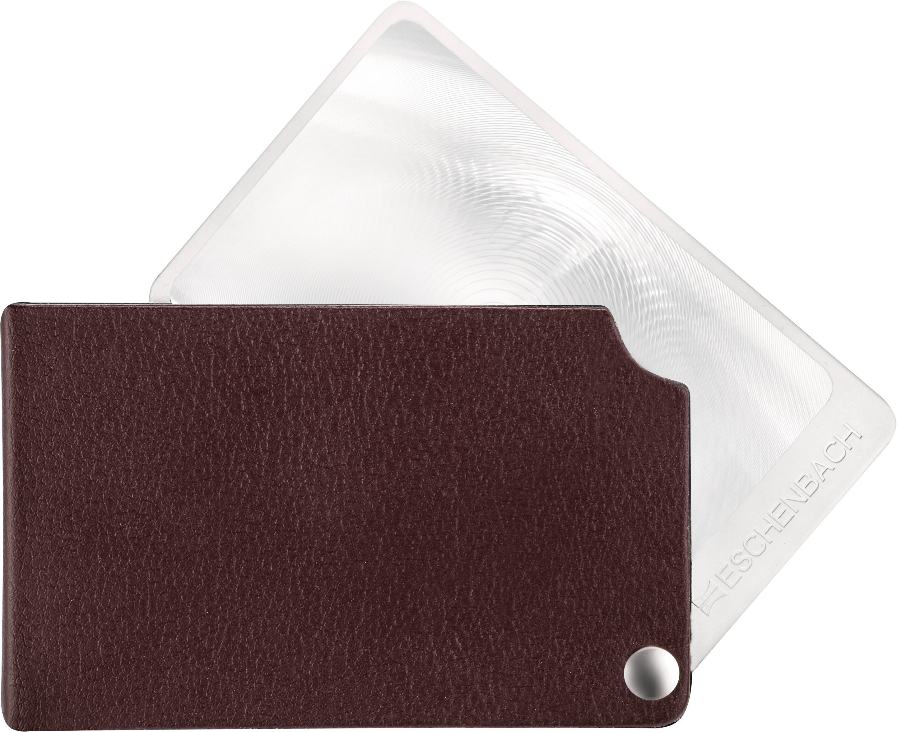 Eschenbach Optik Einschlaglupe visoPOCKET, ideal für Senioren, 1-tlg., Hochwertige Lupe im Taschenformat mit Lederetui