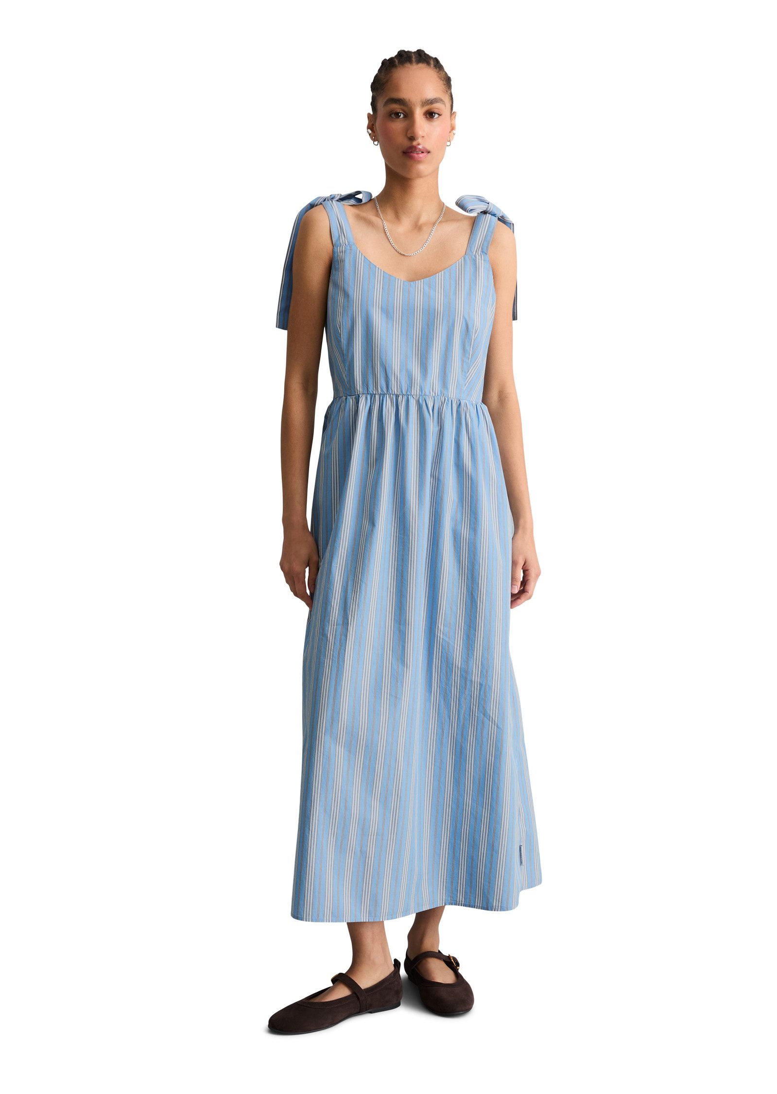 Marc O'Polo DENIM Maxikleid aus Papertouch-Popeline – Bild 5 von 5