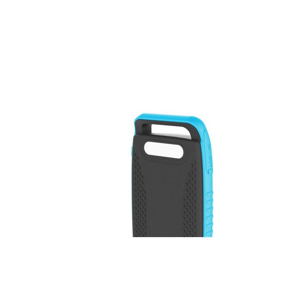 XLAYER XLayer PLUS Solar Powerbank 15.000mAh schwarz/blau Solarladegerät (Powerbank, 15.000 mAh Kapazität, Hochwertiges Solar-Panel integriert)