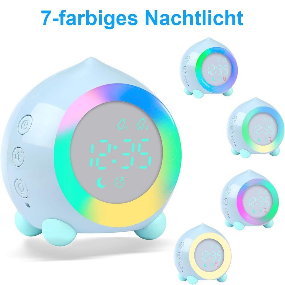 ohne Mädchen MOUTEN Ticken weiß Wecker und Kinder-Digitalwecker Wecker Jungen, für