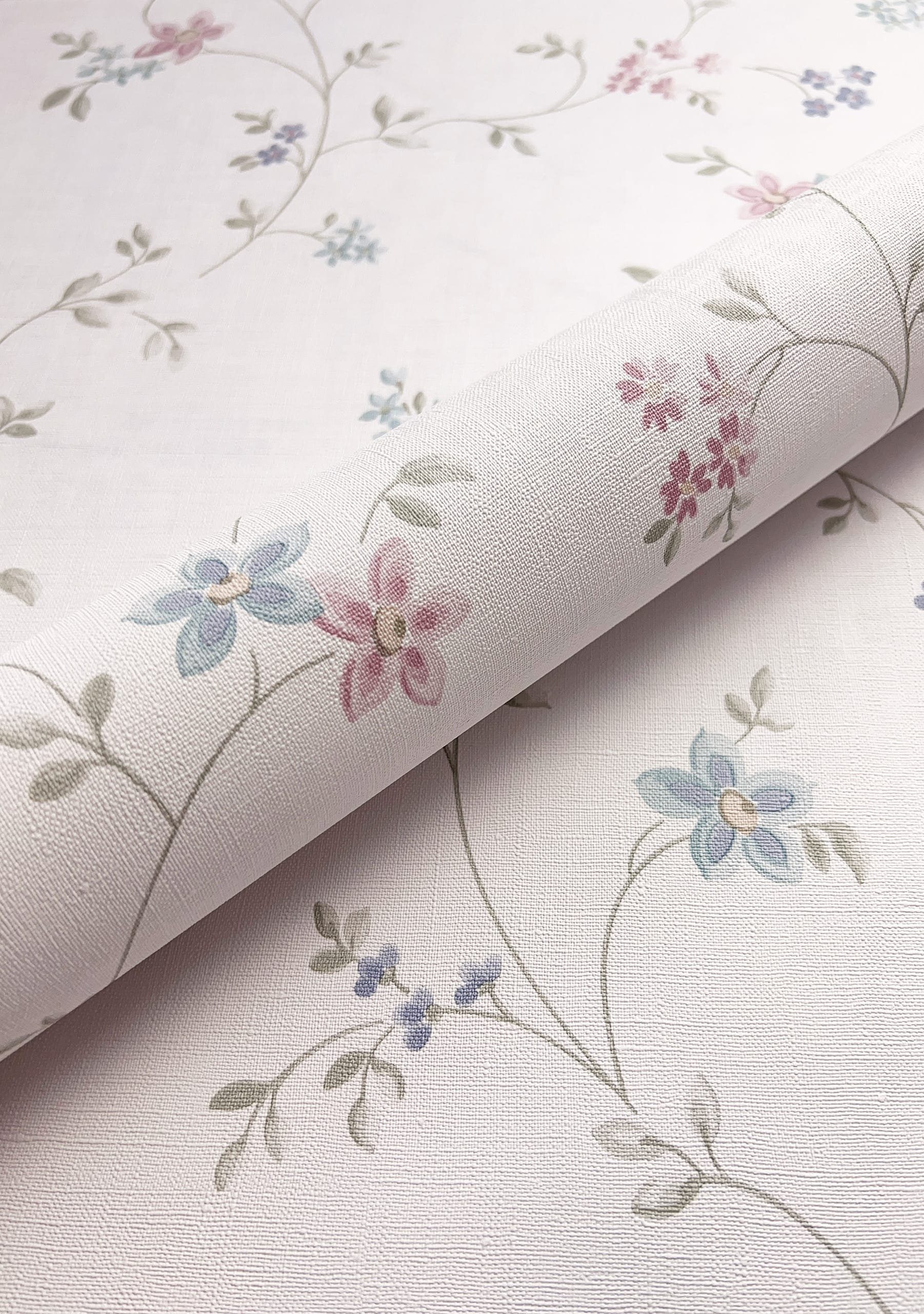 Newroom Vliestapete, Pastellblau Tapete Floral Blumen günstig online kaufen