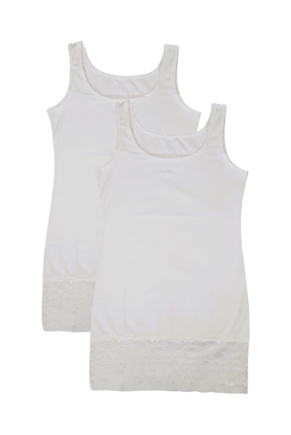 Toker Collection® Longtop Longtop mit elastischer Spitze, 2 Stück = 1 Preis günstig online kaufen