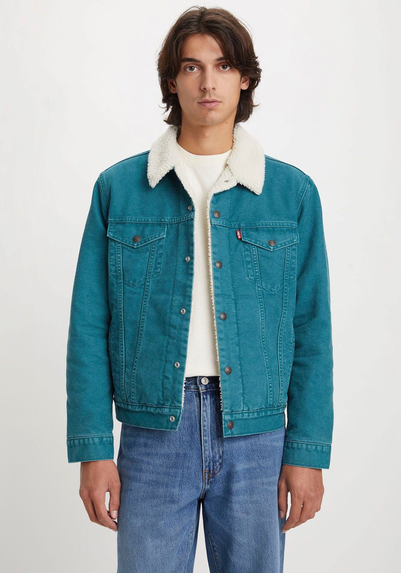 Levi's® Kurzjacke SHERPA mit Sherpa Fütterung GREEN WORN IN