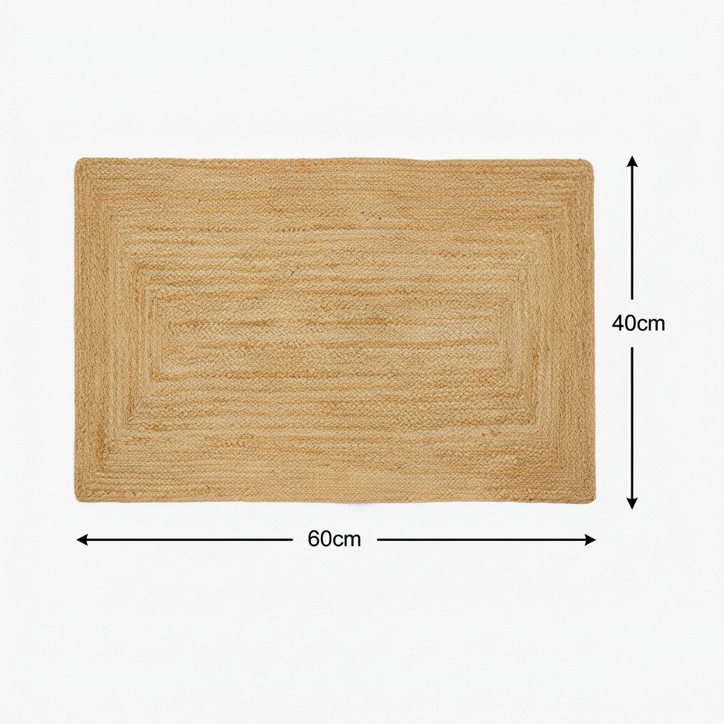 Elegant Floors Teppich Elegant Floors® Rechteckiger Jute Teppich Natur, Han günstig online kaufen