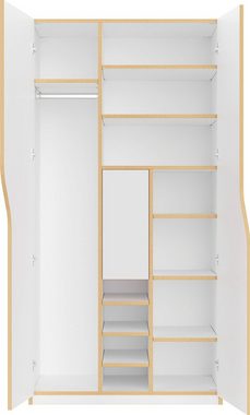 Müller SMALL LIVING Kleiderschrank PLANE Ausstattung Nr. 3 Inklusive einer innenliegenden Tür, einer Kleiderstange und 12 Fächern