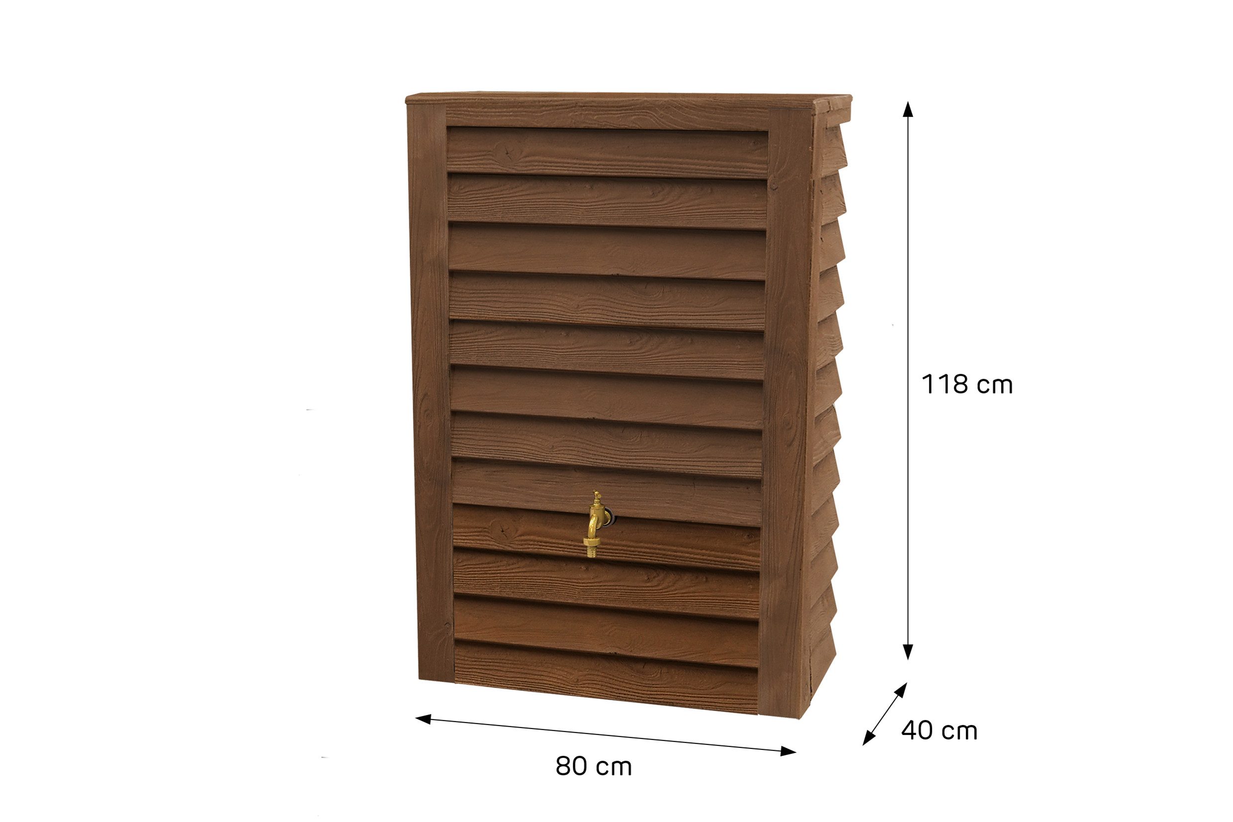 GARANTIA Regentonne WOODY Junior Wandtank 300 Liter darkwood, 300 l