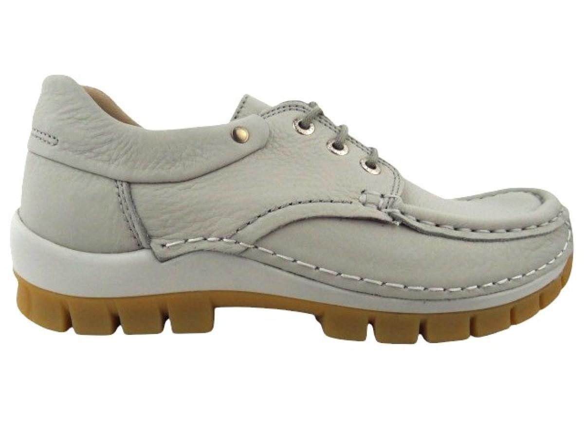 WOLKY Fly Velvet lth light grey Schnürschuh