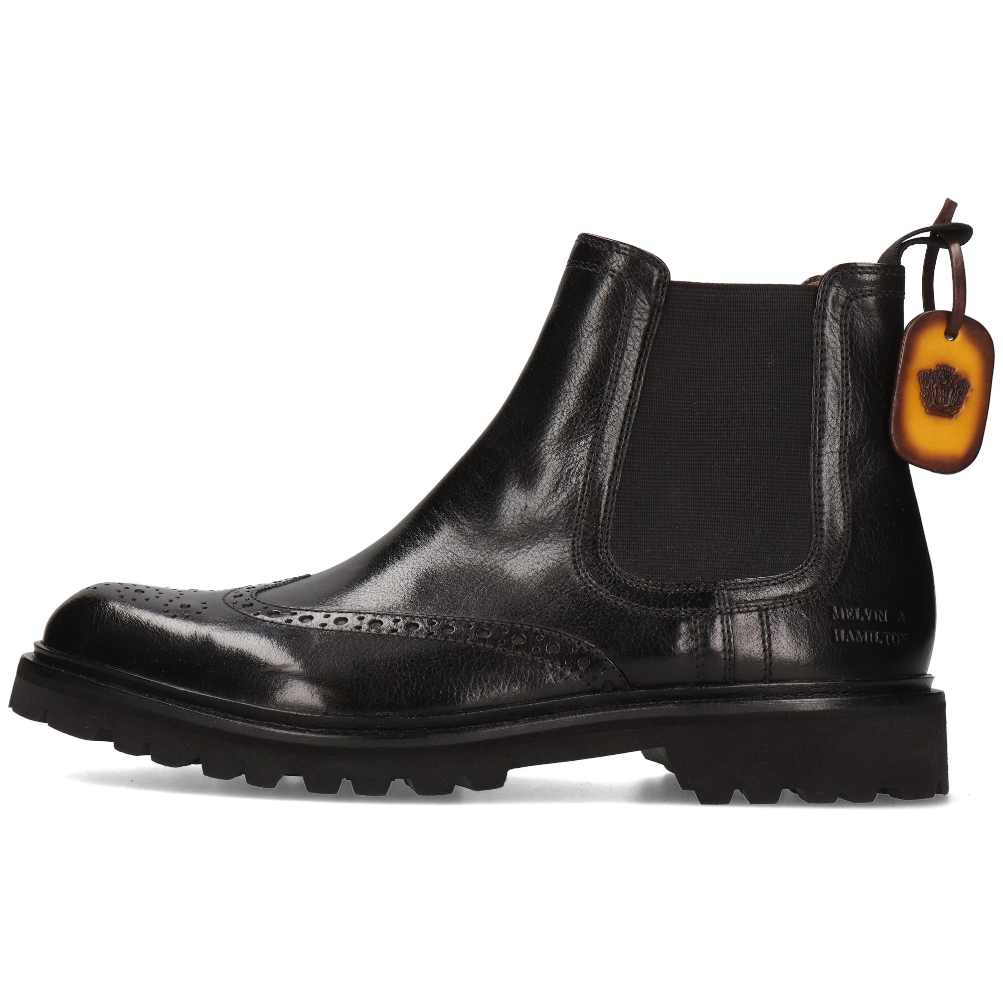 Melvin & Hamilton Pierce 15 Leder-Chelsea Boots für Herren Stiefelette Flache Absätze, Echtes Leder, Vegetabile Gerbung