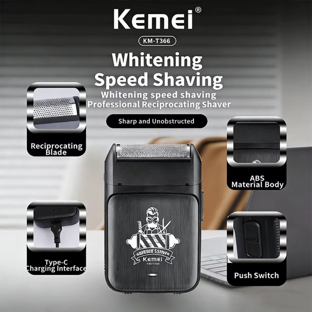 Kemei Haarschneider KM-2299 2-in-1 Professionelles Haarschneideset Haartrimmer, LED-Kontrollleuchte, Vibrationsmotor mit 7.500 U/min – Bild 4 von 5