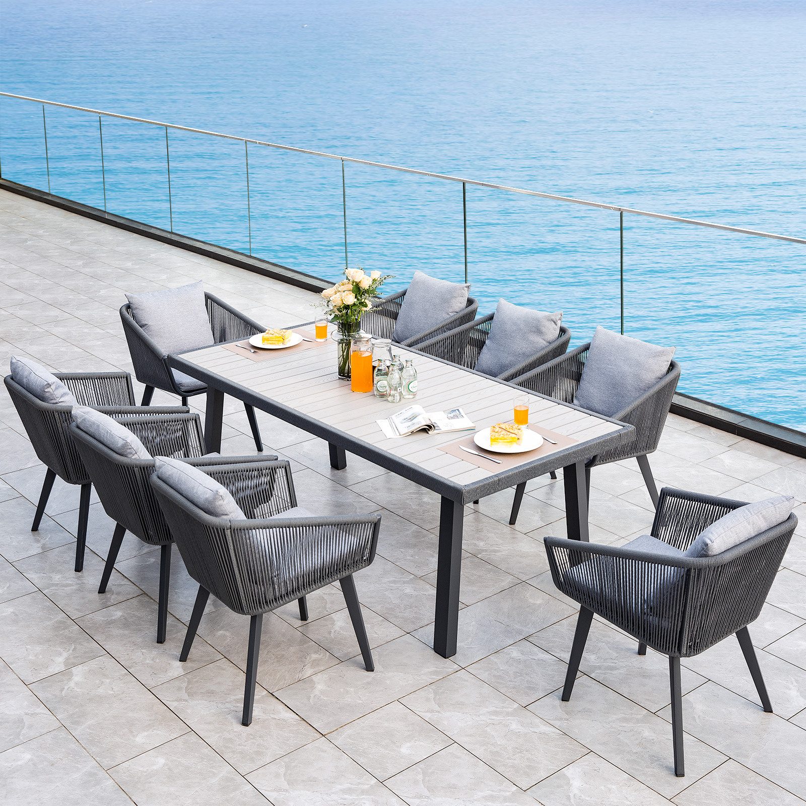 Rainsworth Gartenlounge-Set balkonmöbel set rattan, gartenlounge günstig online kaufen