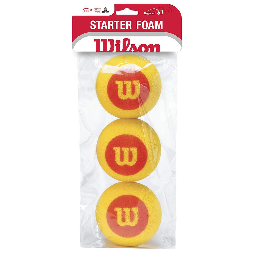 Wilson Tennisball Starter Foam Balls 3 Pack Stage 3 (Rot)