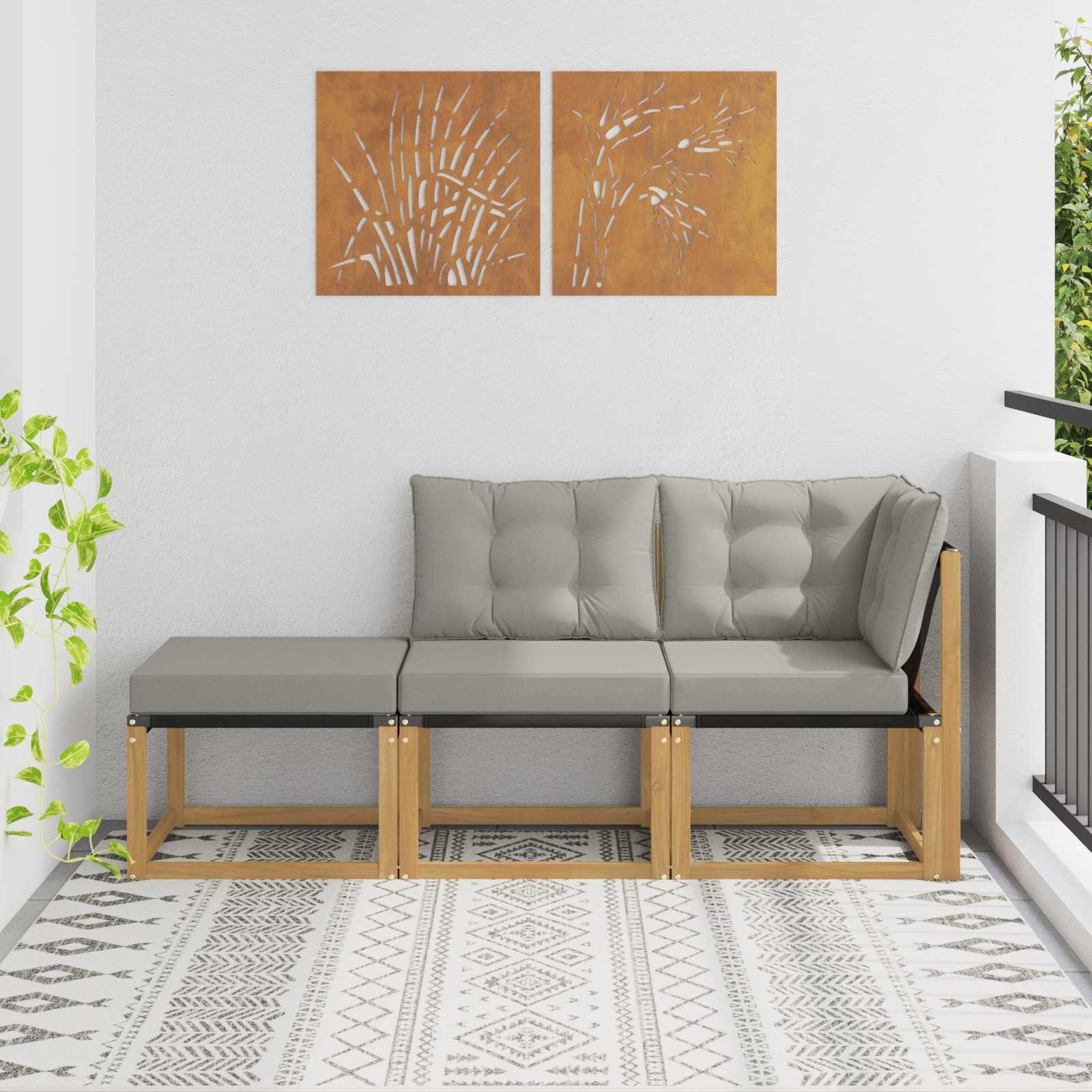 vidaXL Sofaelement 3 stk. Sectional Sofa Einheiten Weiß (3 St)