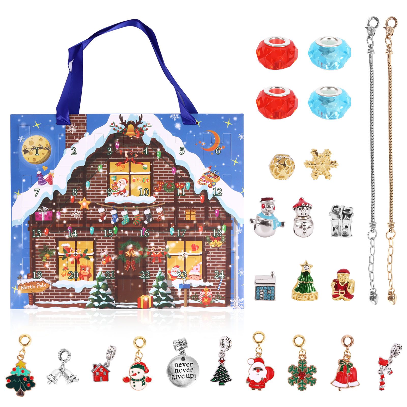 BlingBin DIY-Adventskalender 24-Tage Countdown Kalender Armband Blindbox We günstig online kaufen