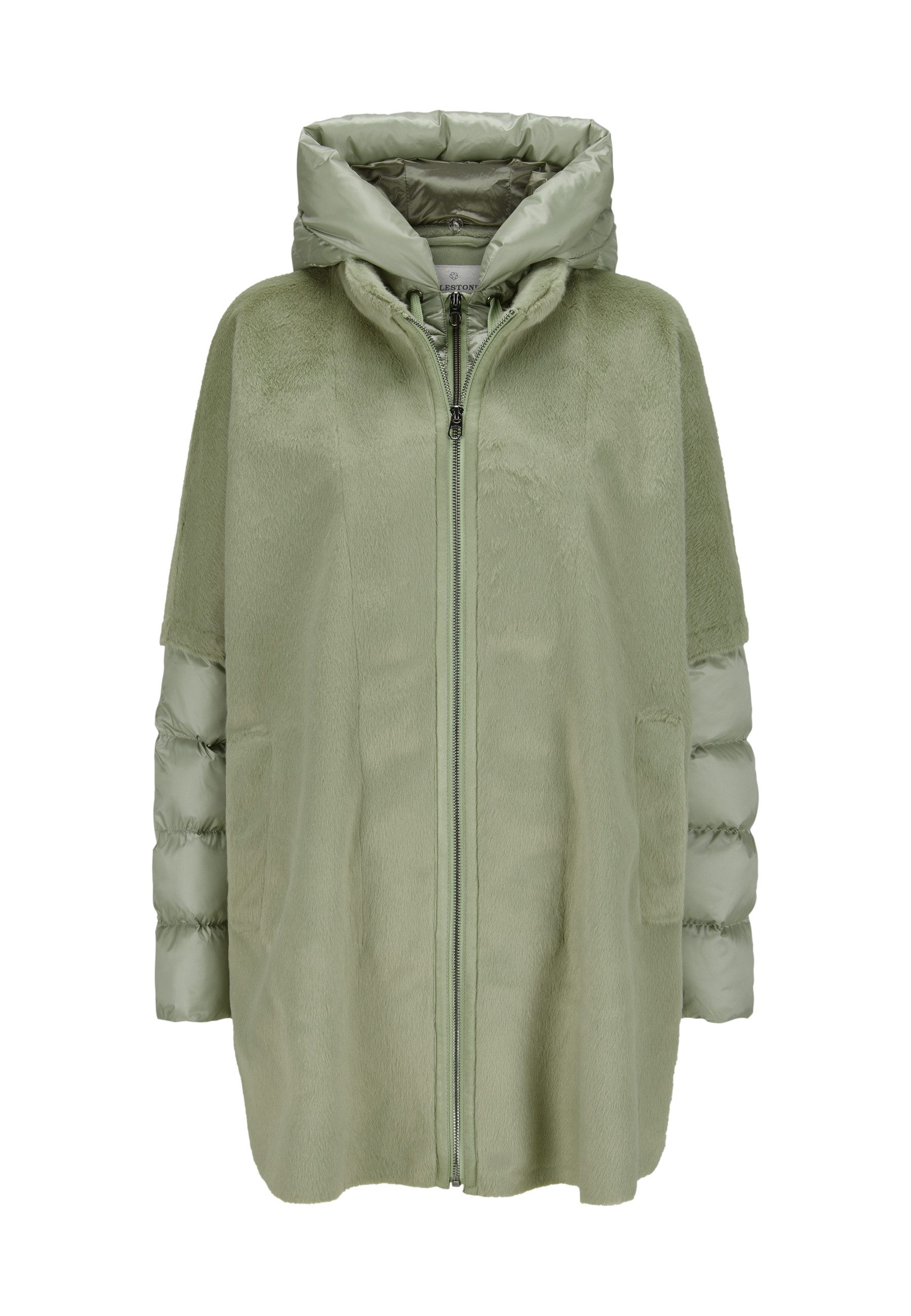 Milestone Fellimitatjacke MSAries Damen Kunstfelljacke Übergangsjacke