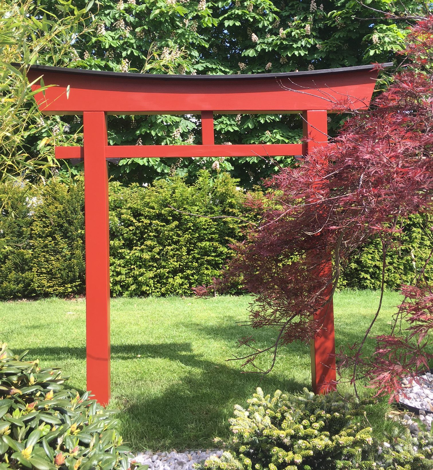 AAF Nommel Gartentor Torii Gate Japan Torbogen Tor Holz Feng Shui Asien 175 x 180 cm Nr 04
