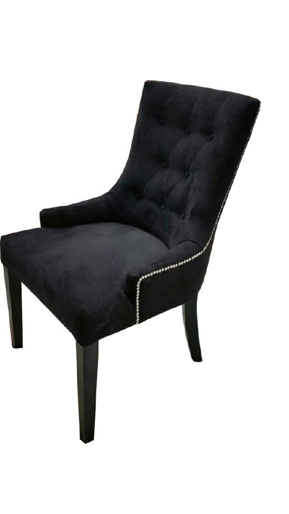 Xlmoebel Esszimmerstuhl Chesterfield Sessel Lounge Leder Polsterstuhl Textil Stoff (1 St), Made in Europa