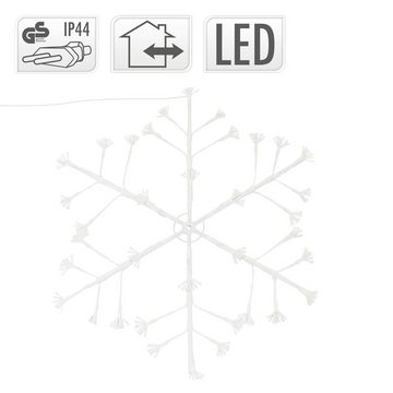 ECD Germany Weihnachtsfigur LED-Schneeflocke Weihnachtsbeleuchtung Fenstersilhouette Fenster Deko, Effiziente LED Leuchtmittel
