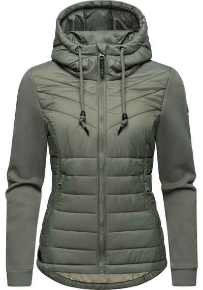 Ragwear Outdoorjacke Sandrra Steppjacke aus modernem Materialmix mit Kapuze