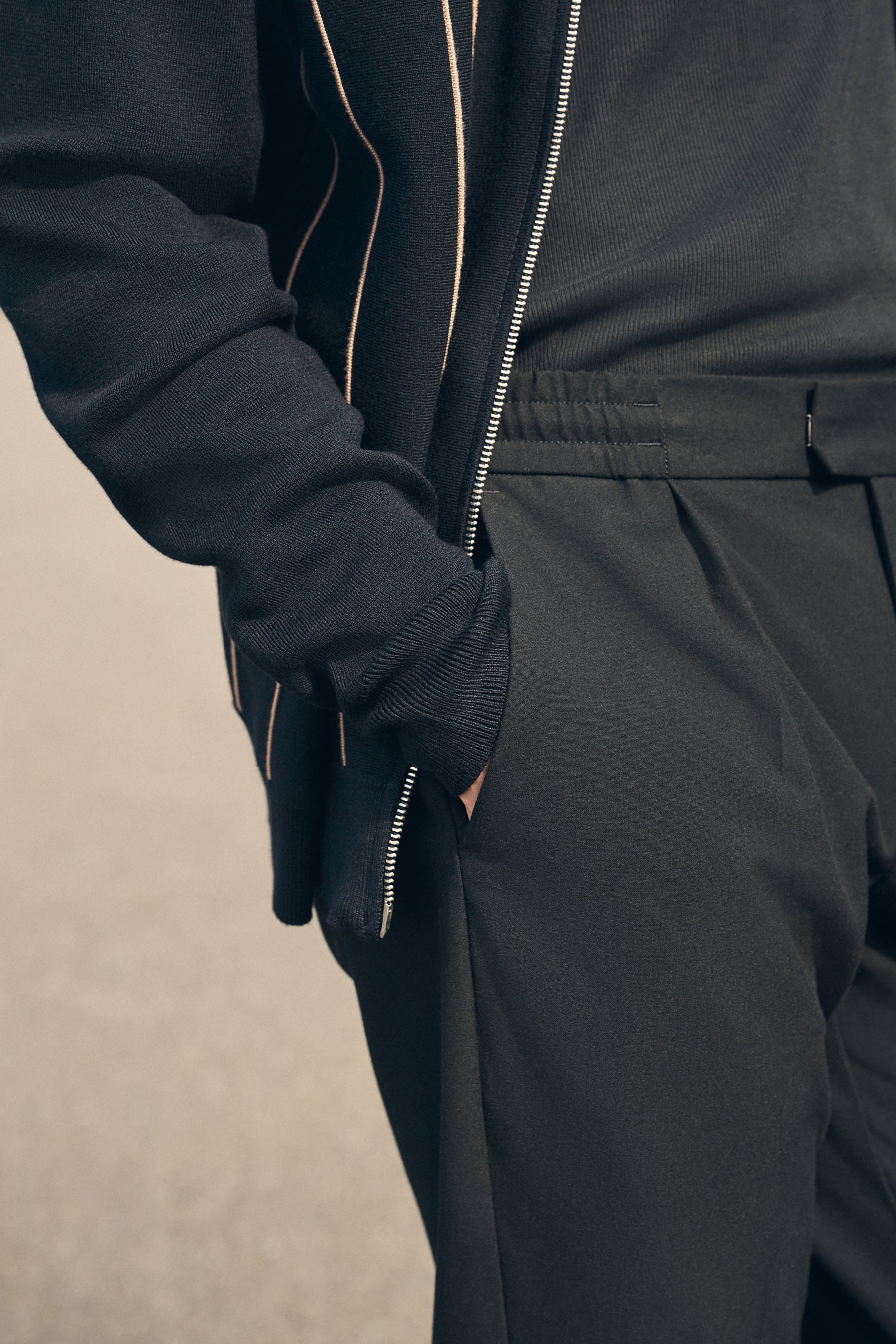 Next Stretch-Hose Edle Slim Fit Stretch-Hose mit Kordelzug (1-tlg)
